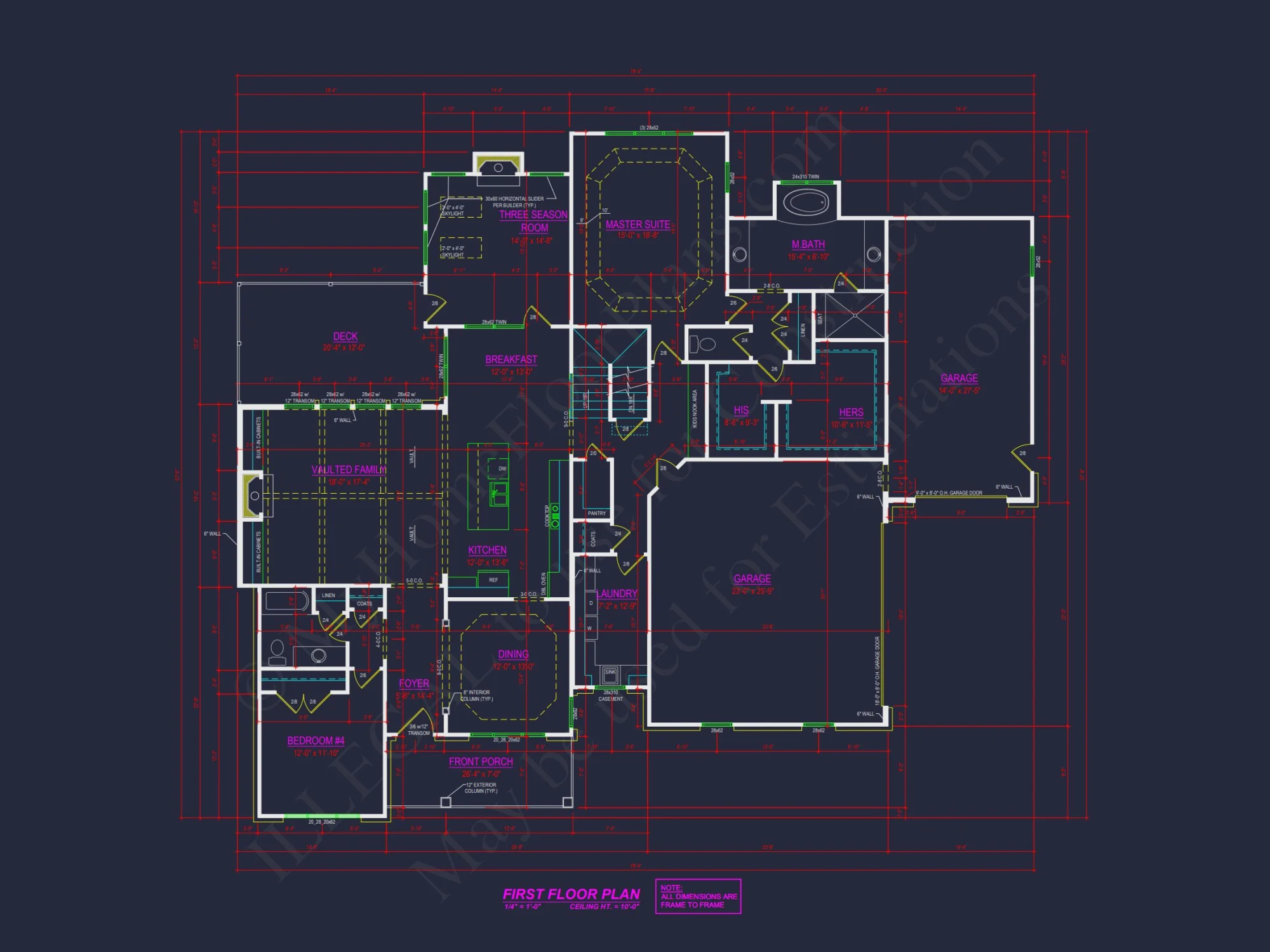 Modern house Floor Plan with CAD Architecture Designs