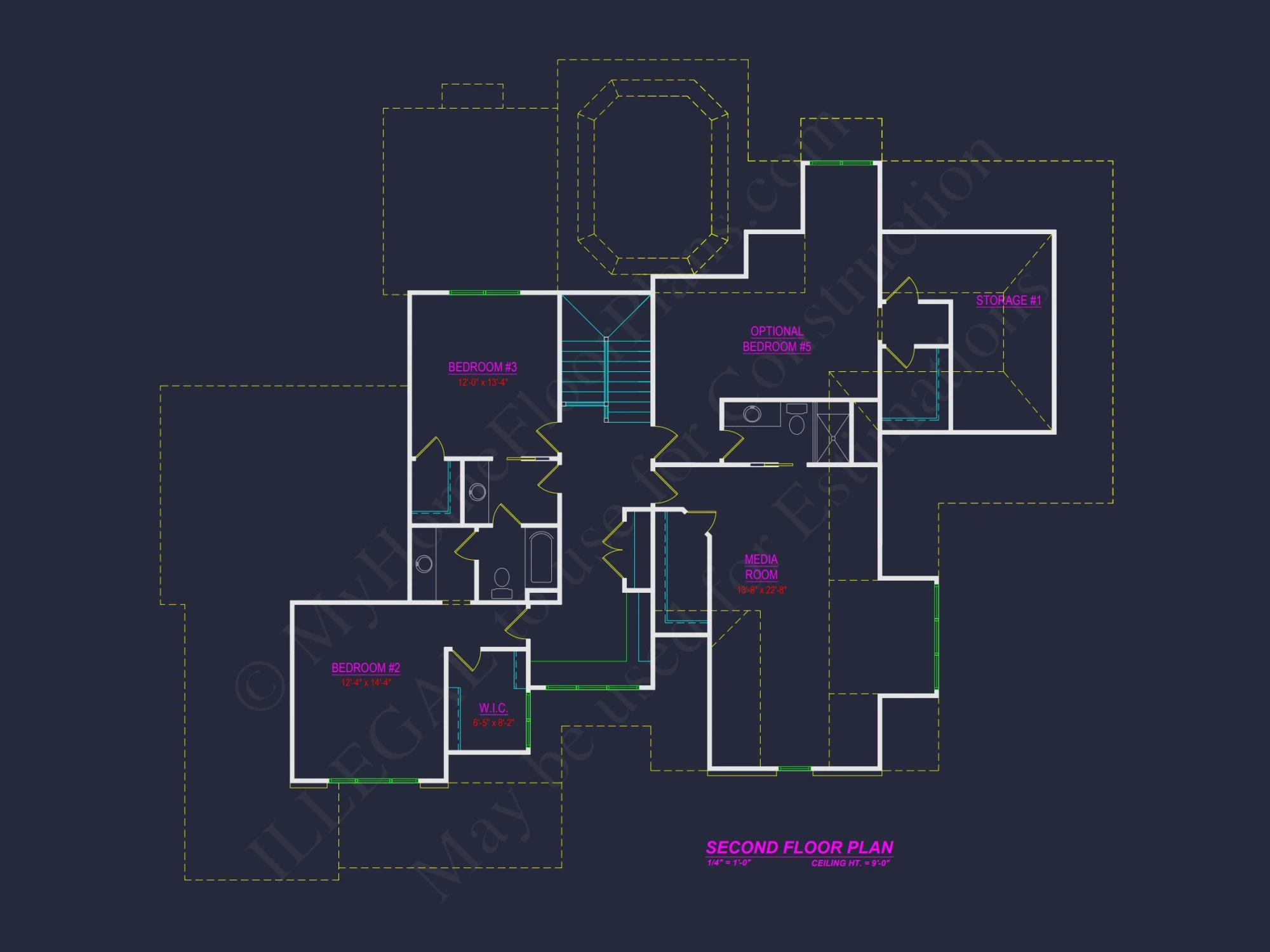 Modern house Floor Plan with CAD Architecture Designs