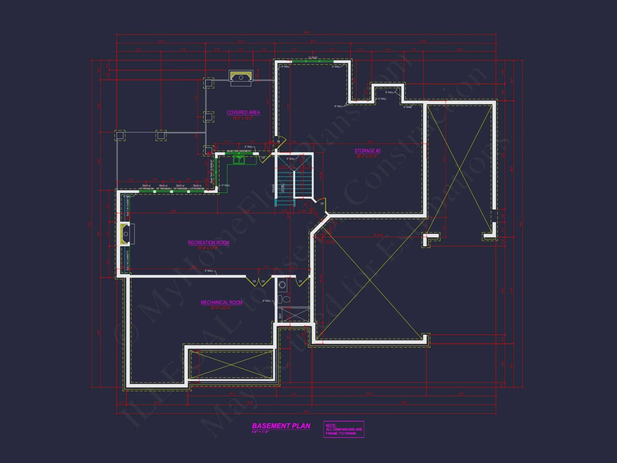Modern house Floor Plan with CAD Architecture Designs