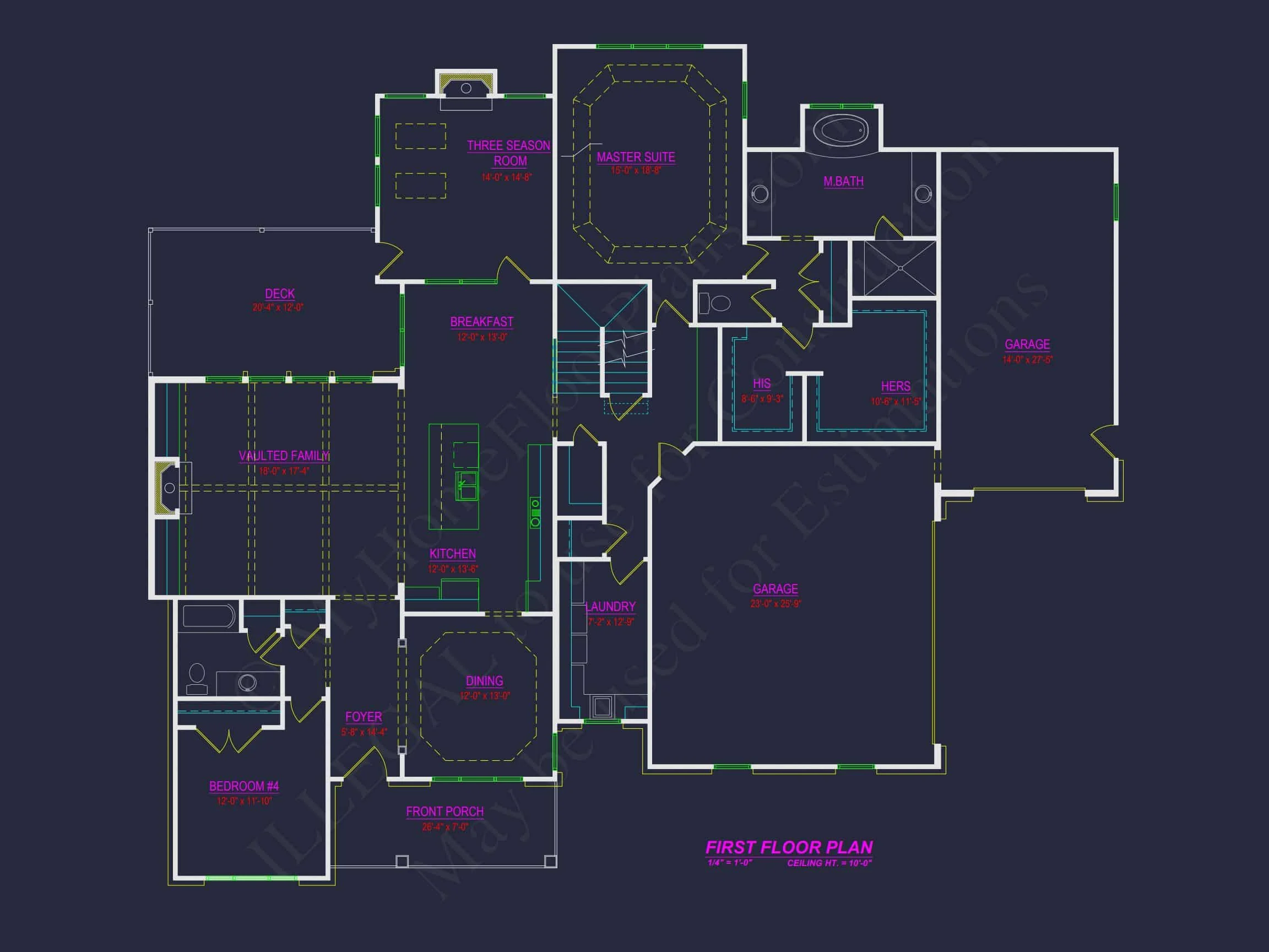 Modern house Floor Plan with CAD Architecture Designs