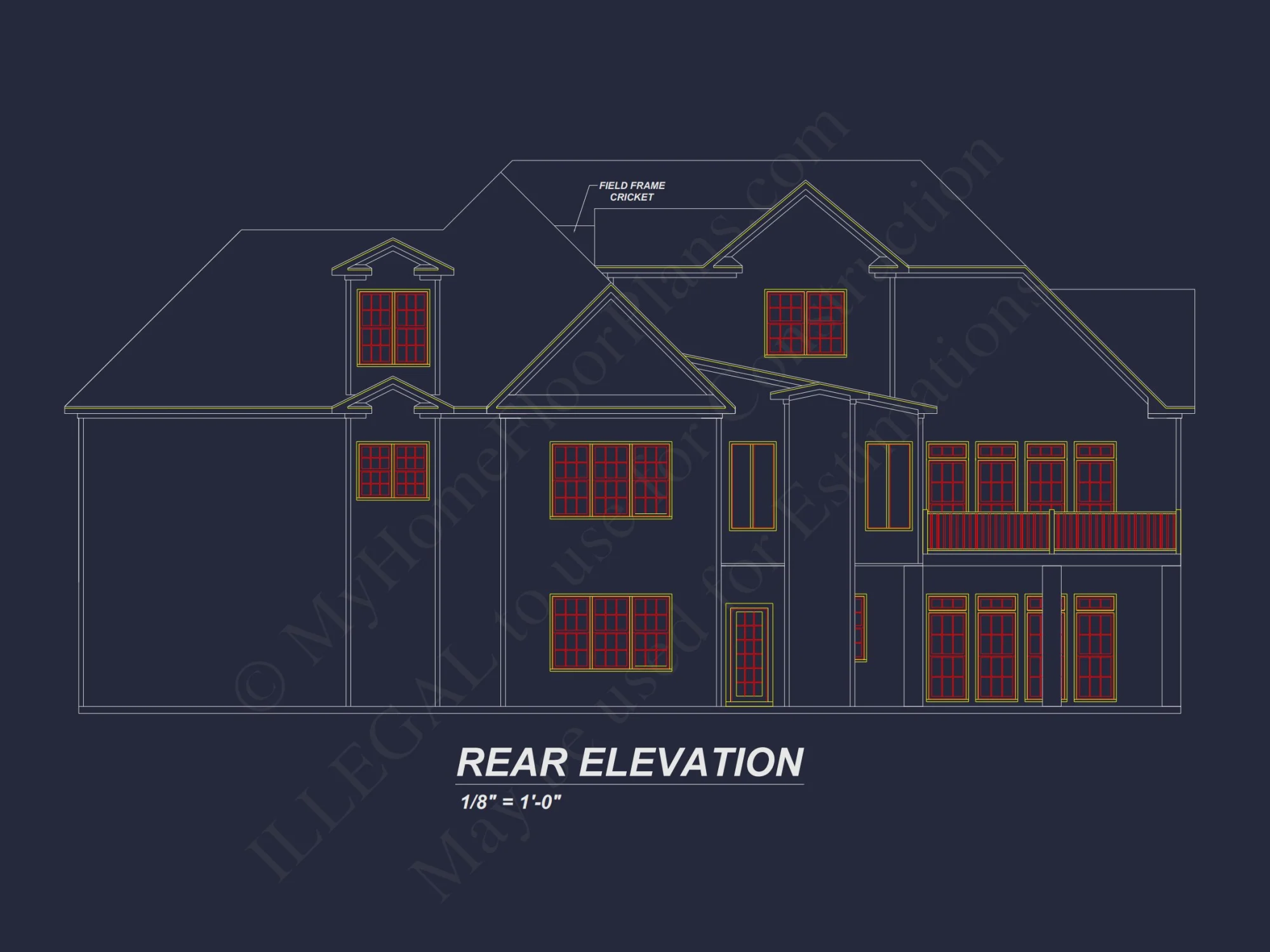 Modern house Floor Plan with CAD Architecture Designs