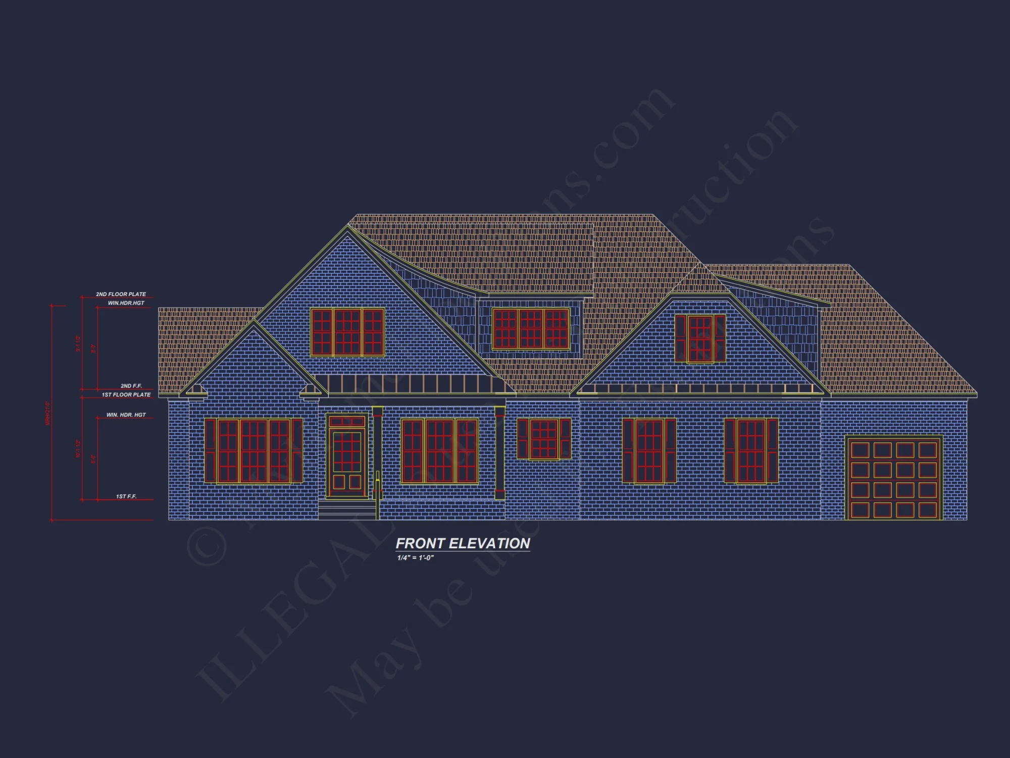 Modern house Floor Plan with CAD Architecture Designs