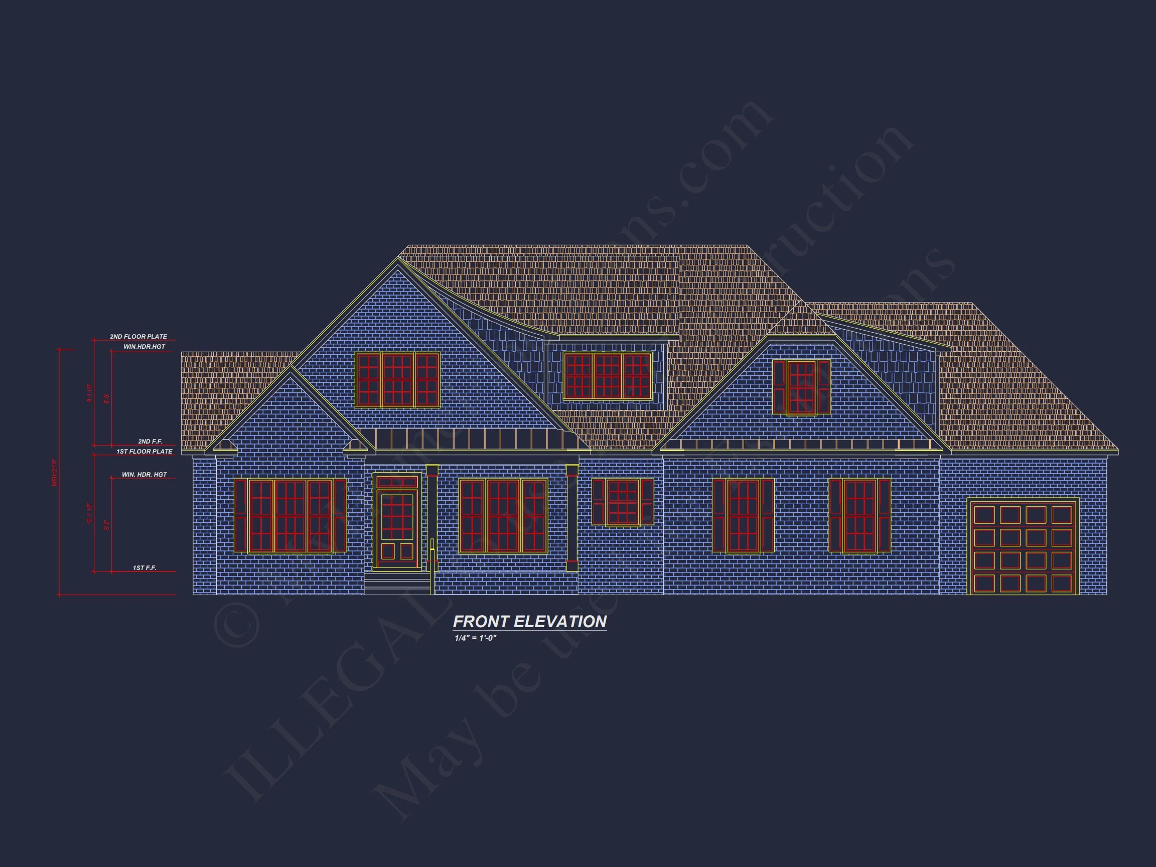 Modern house Floor Plan with CAD Architecture Designs
