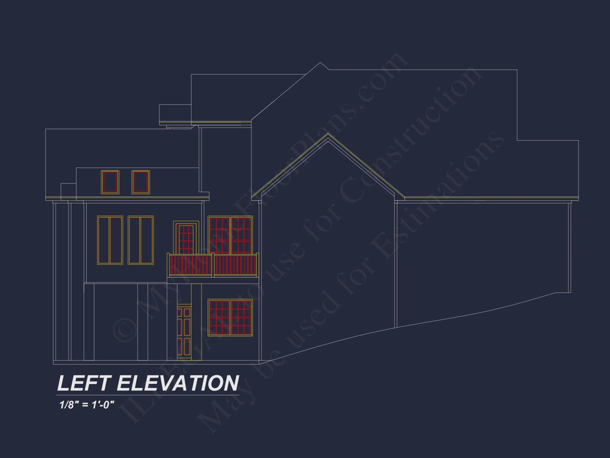 Modern house Floor Plan with CAD Architecture Designs