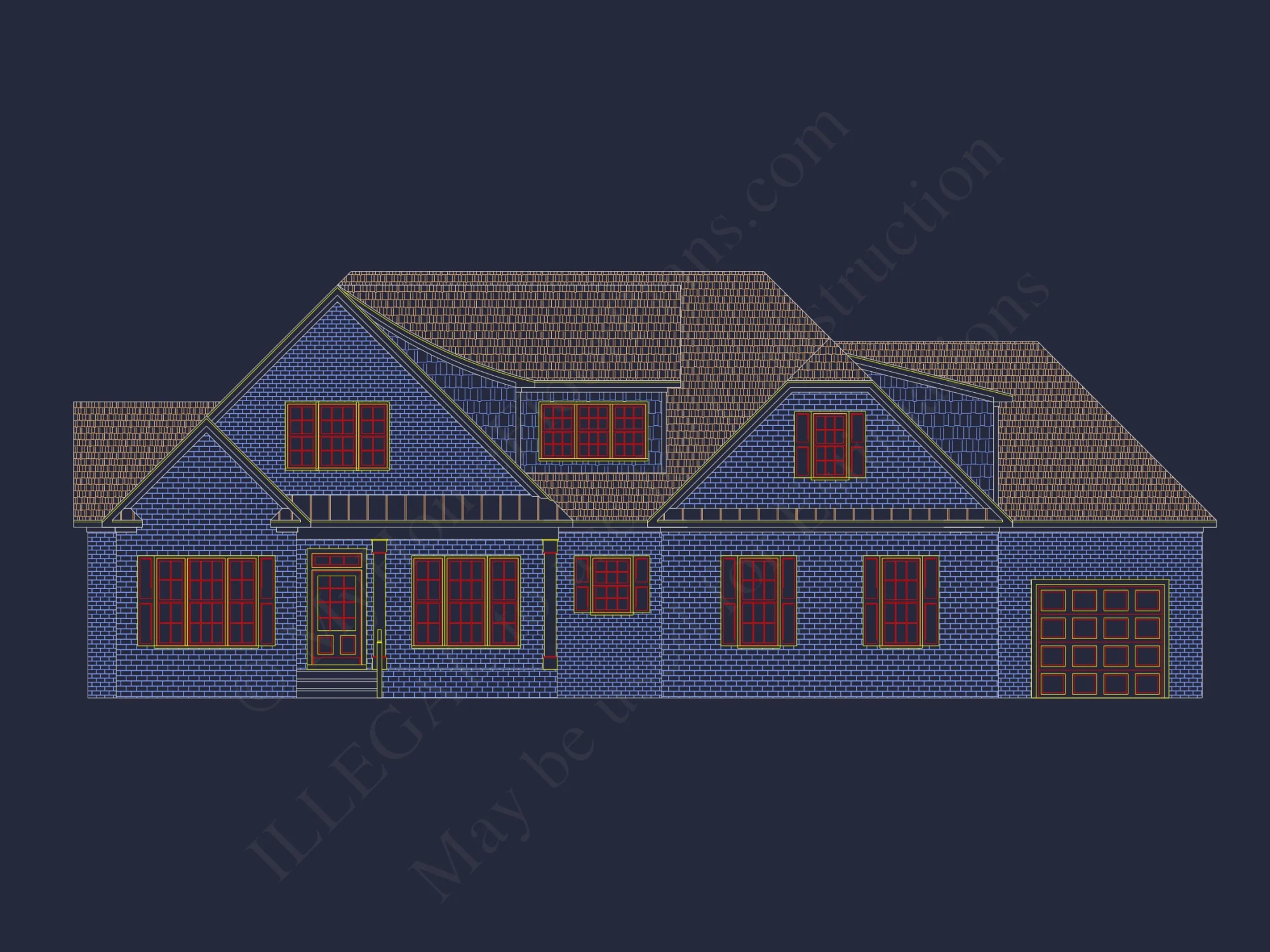 Modern house Floor Plan with CAD Architecture Designs
