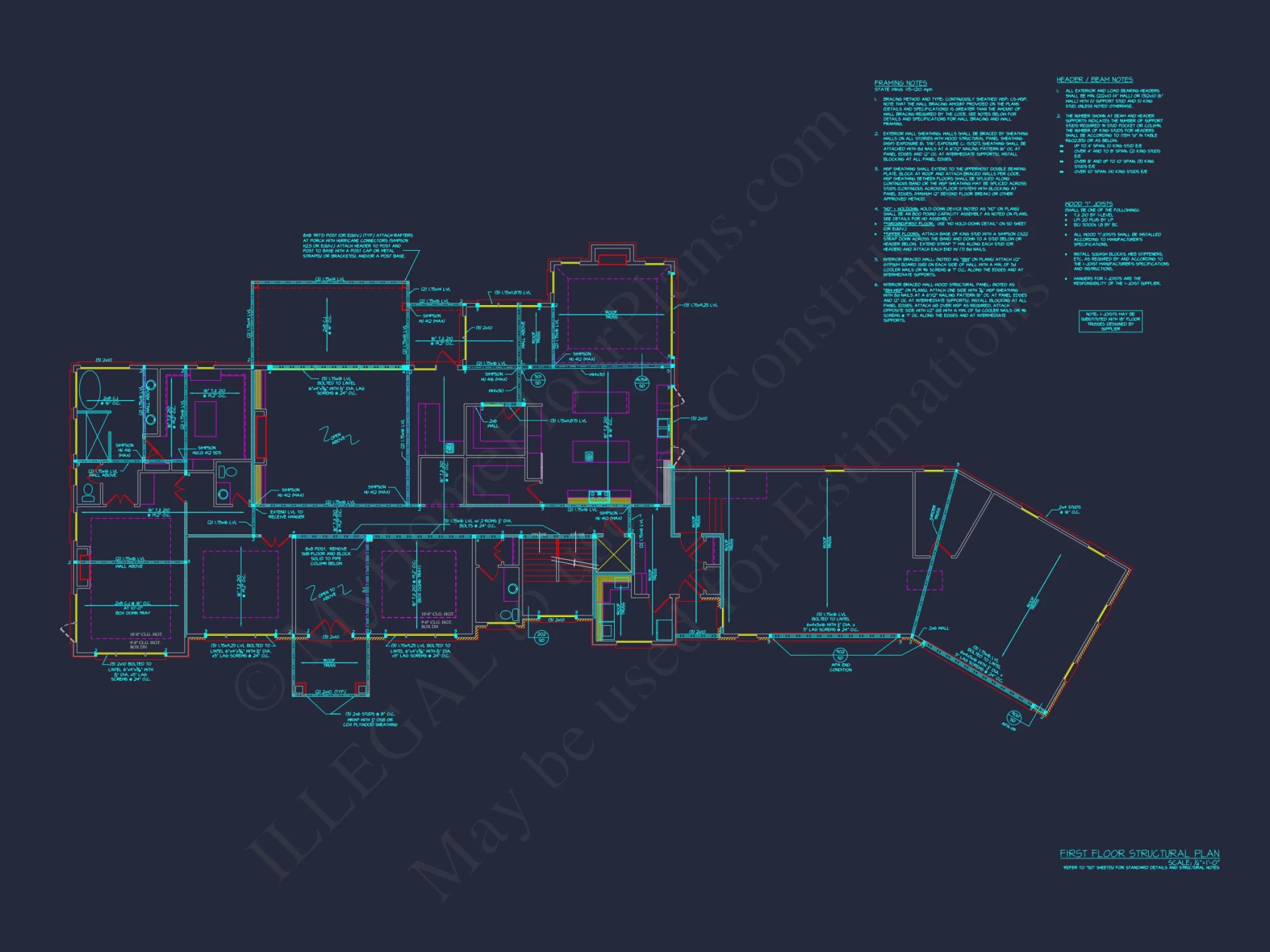Spacious Luxury house Plan with 2-Story Design & CAD Blueprints