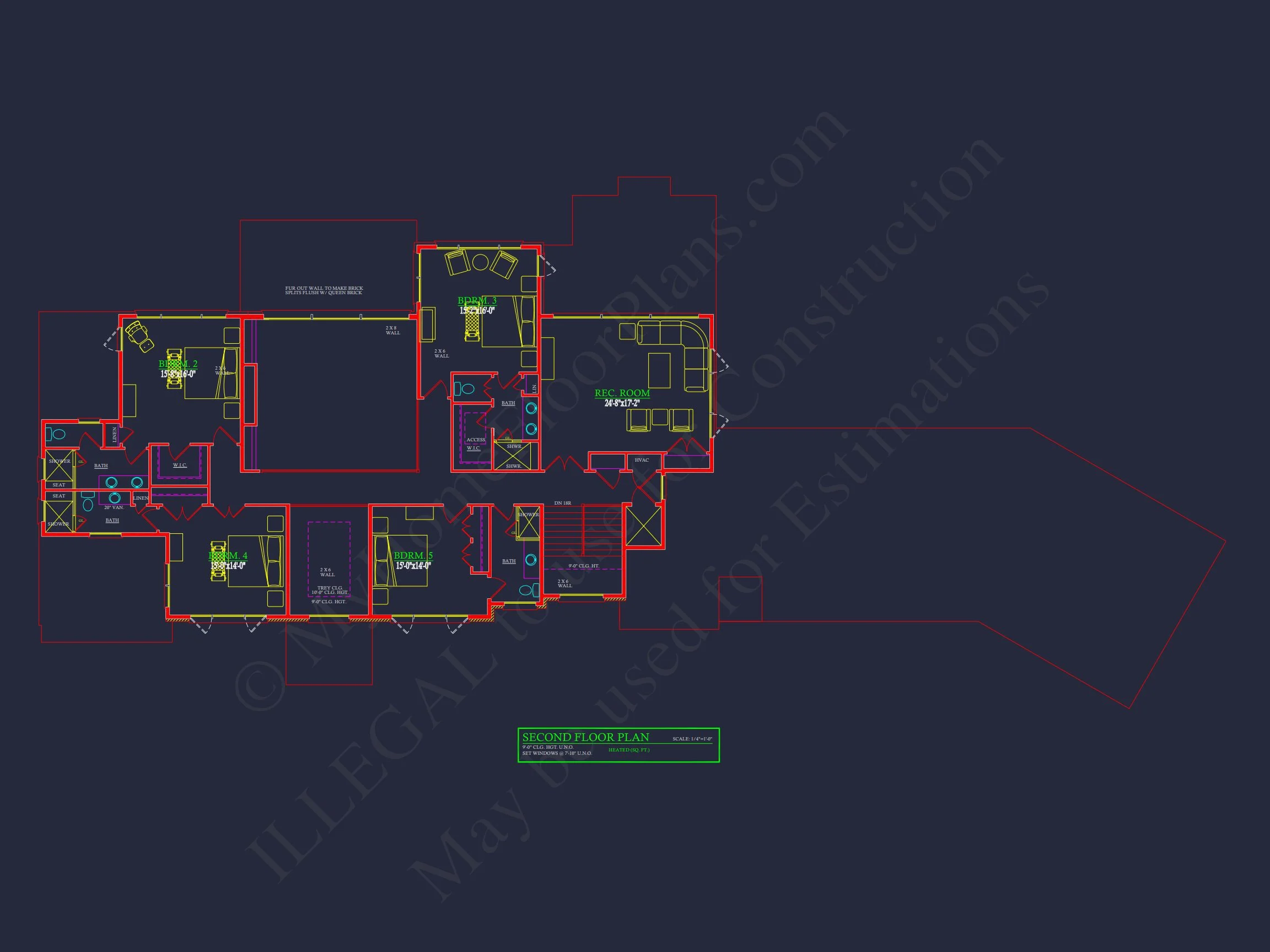 Spacious Luxury house Plan with 2-Story Design & CAD Blueprints
