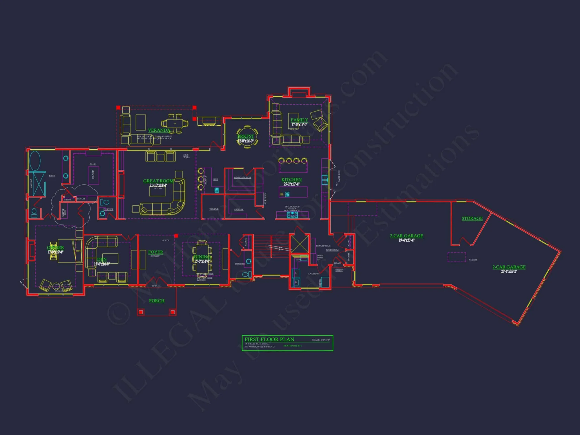 Spacious Luxury house Plan with 2-Story Design & CAD Blueprints