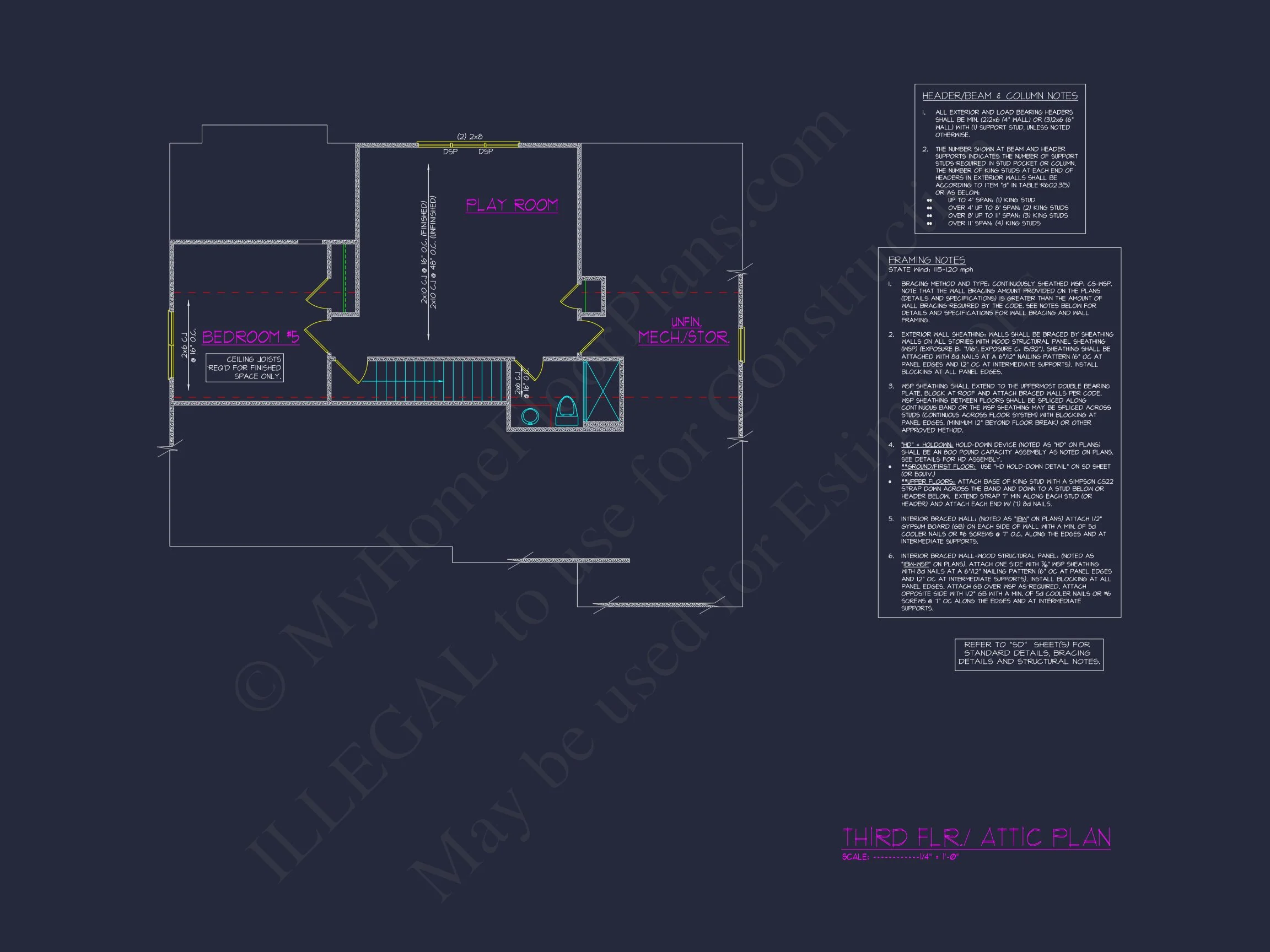 Sophisticated house Plan with 3 Floors and CAD Designs