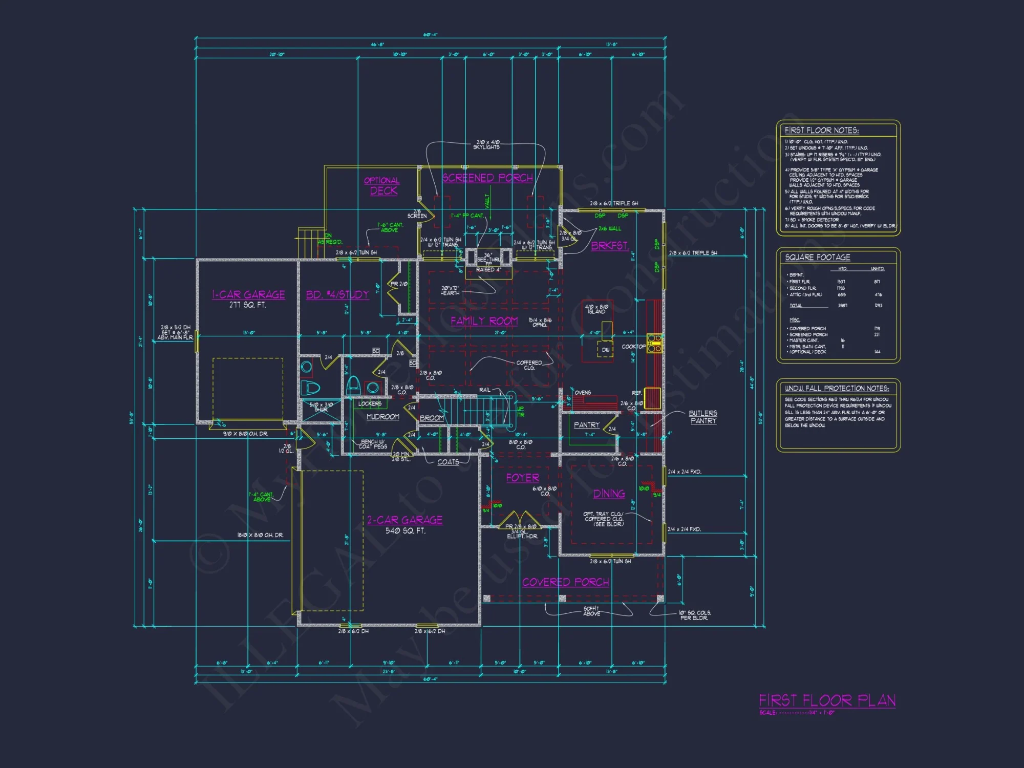 Sophisticated house Plan with 3 Floors and CAD Designs