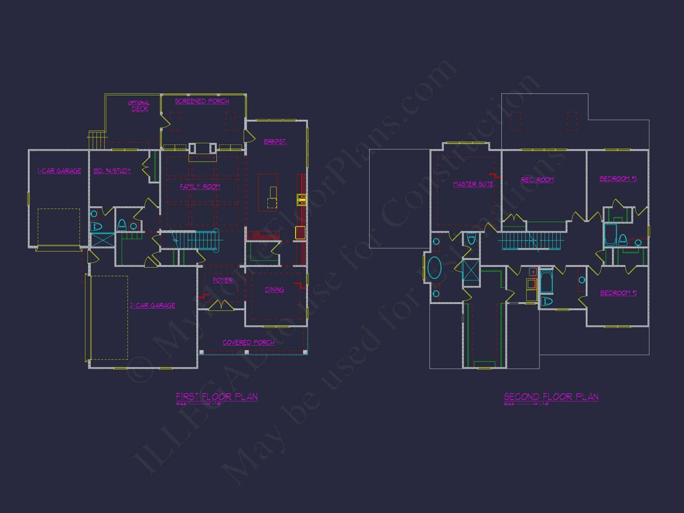 Sophisticated house Plan with 3 Floors and CAD Designs