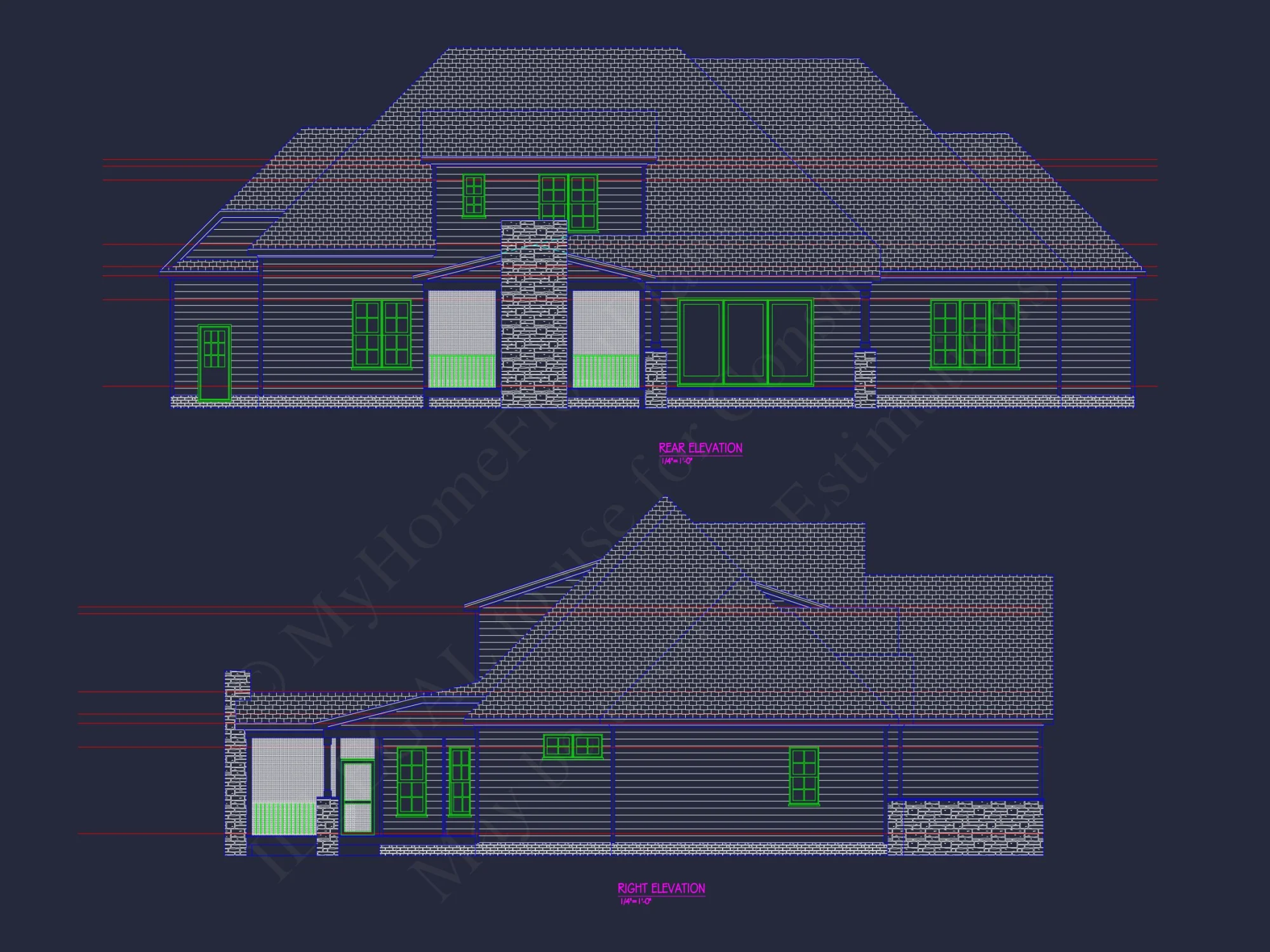 Elegant house Floor Plan: CAD Blueprint with Modern Designs