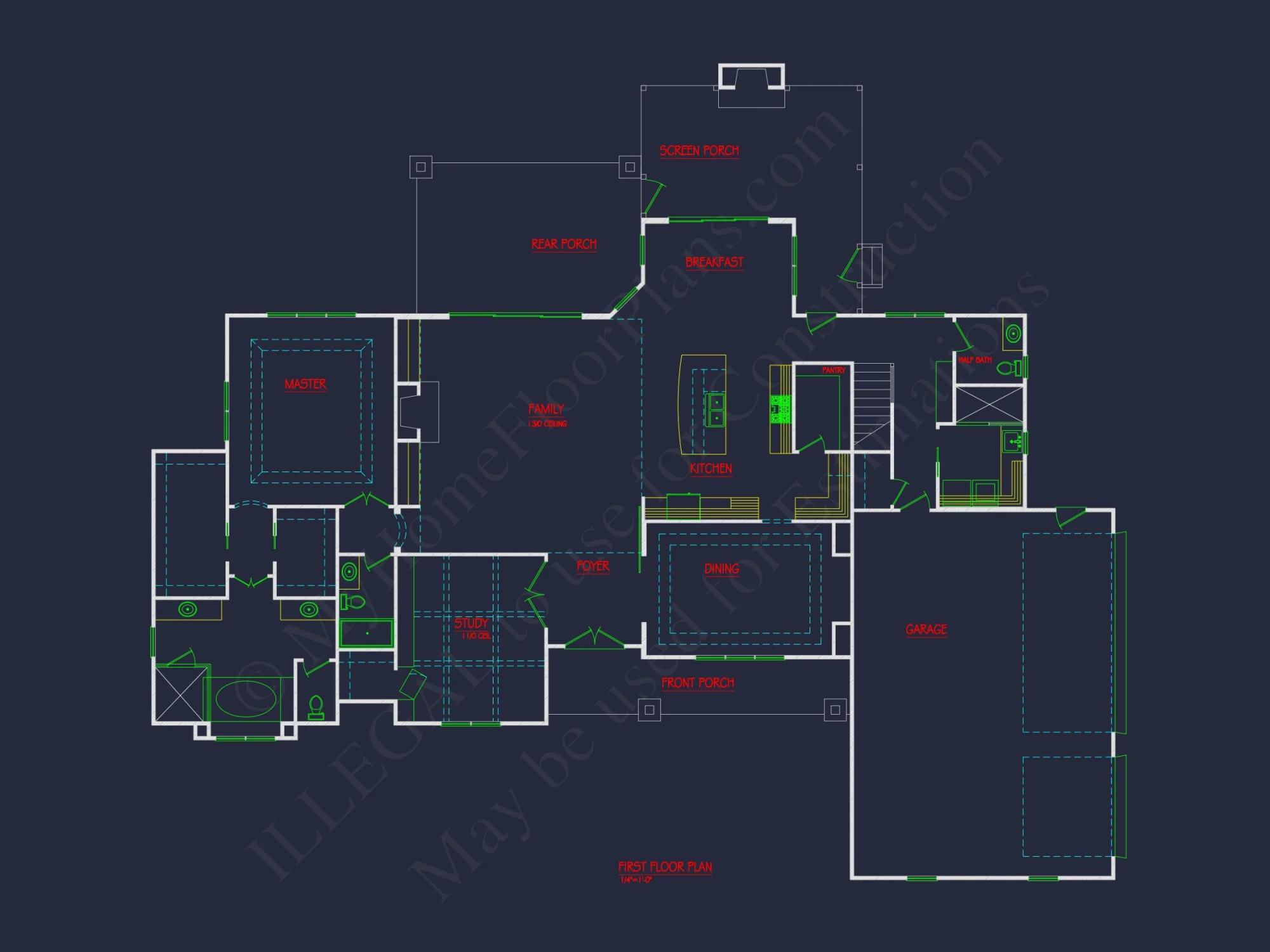 Elegant house Floor Plan: CAD Blueprint with Modern Designs