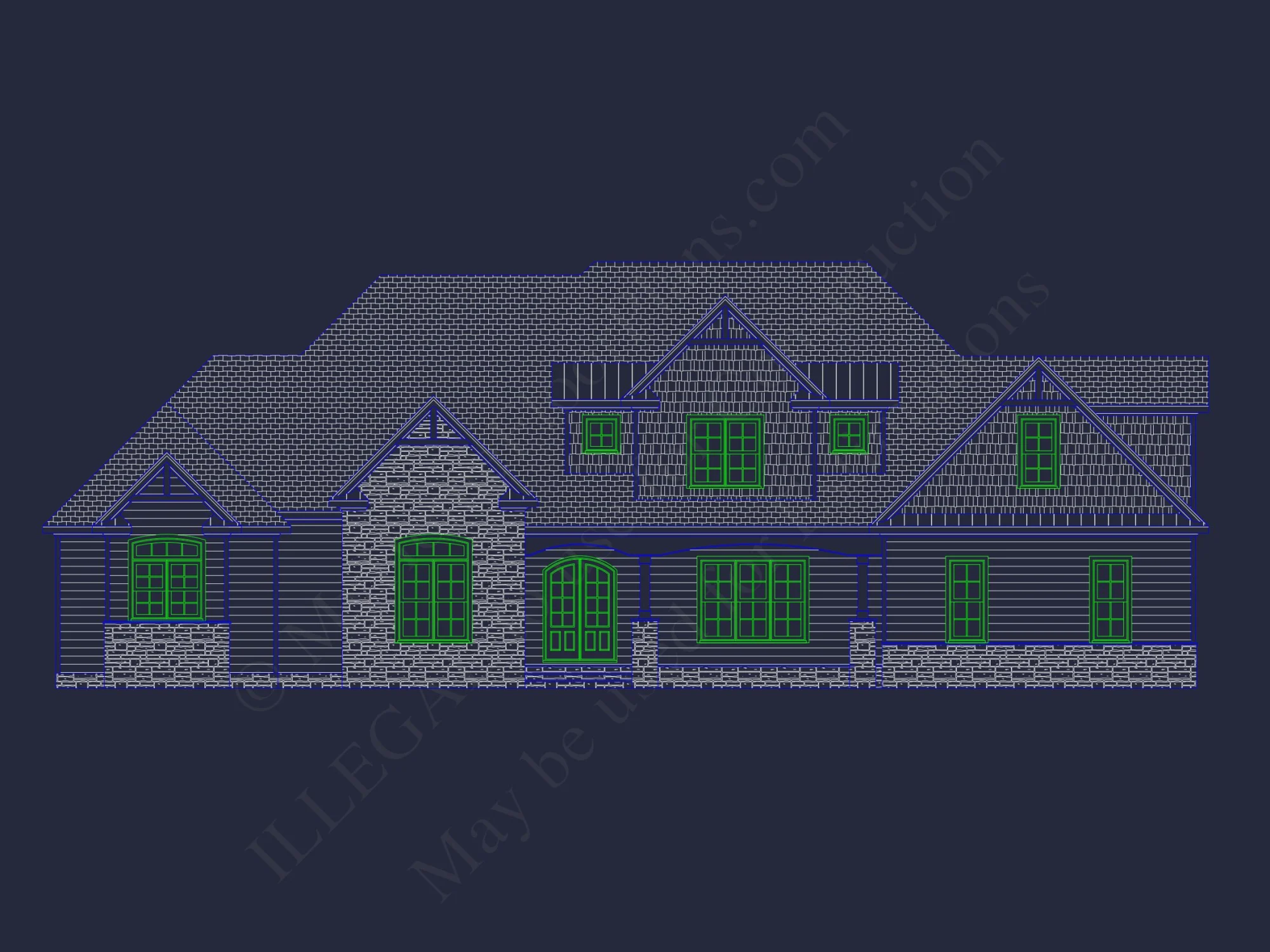 Elegant house Floor Plan: CAD Blueprint with Modern Designs