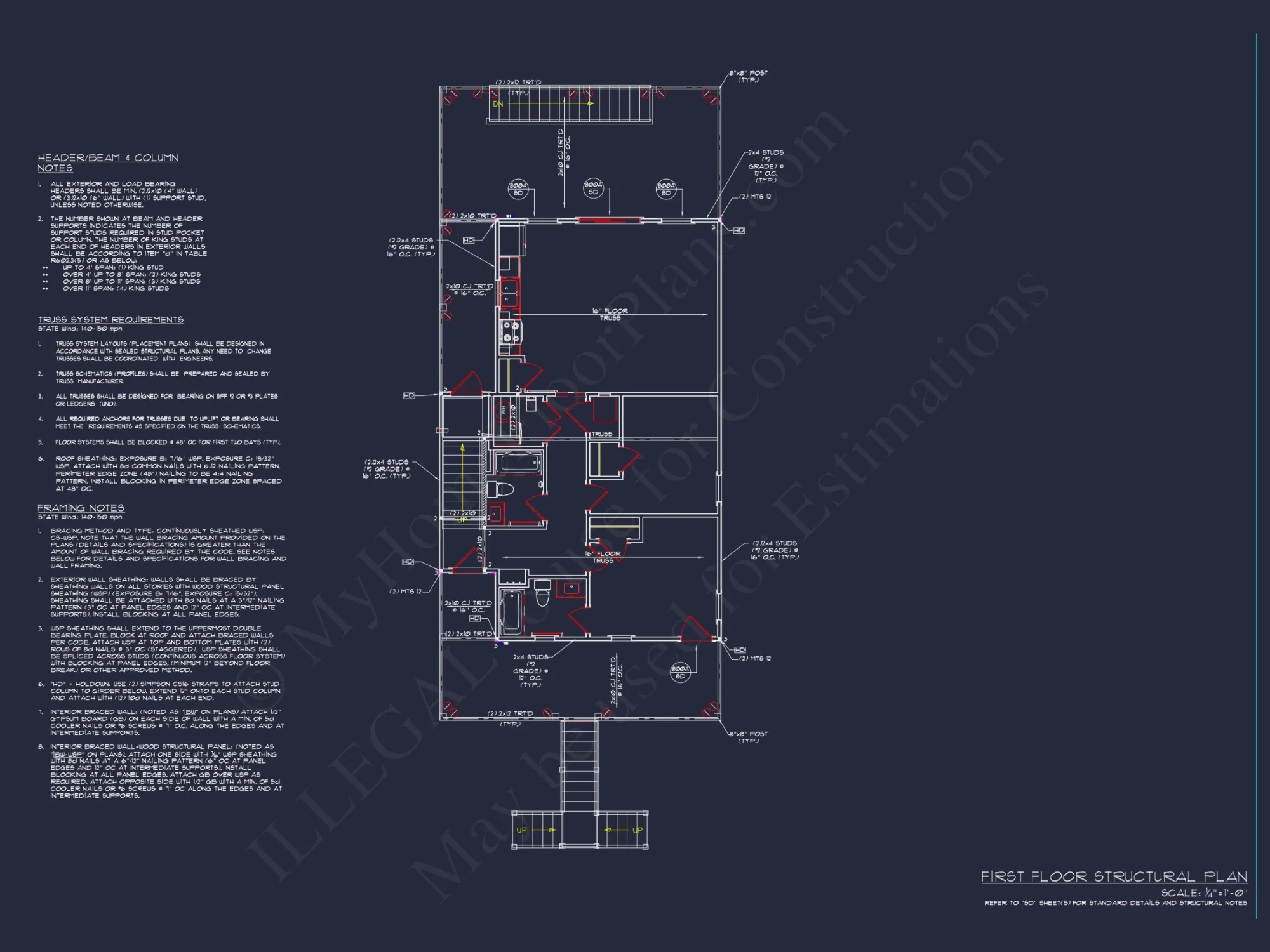 3-Story house Plan with CAD Designs & Vaulted Ceilings