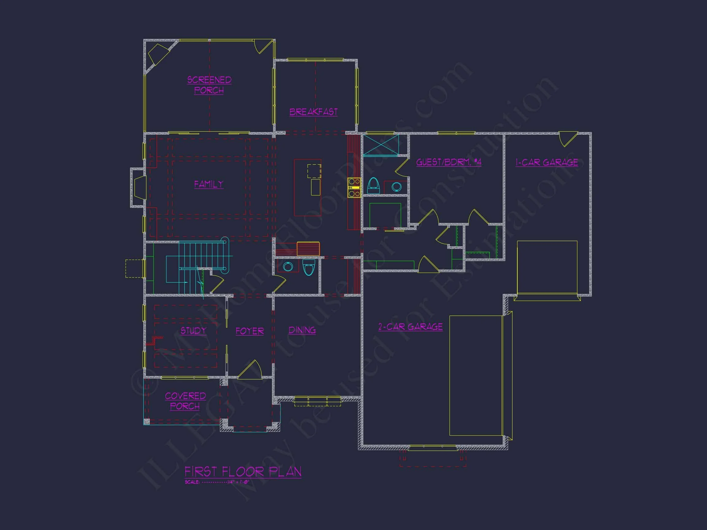 Classic house Floor Plan with CAD, Blueprint, Unique Designs