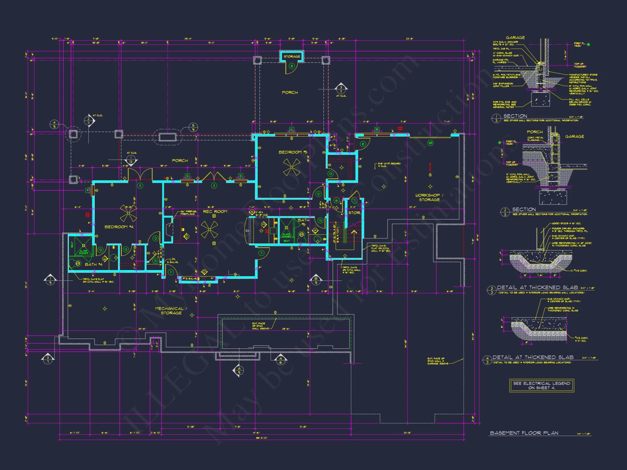 Stunning Craftsman house Plan with 5 Bedrooms and Full Blueprint