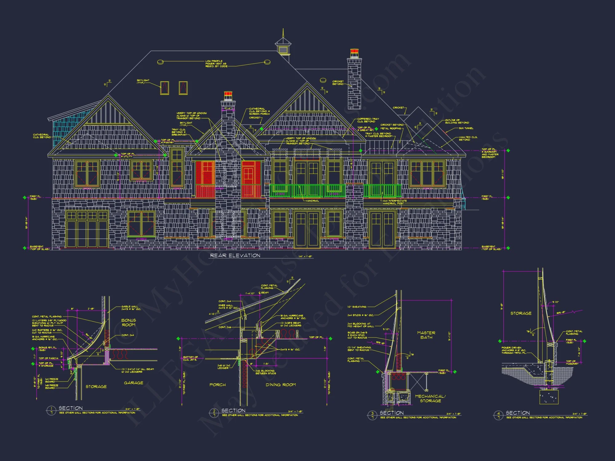 Stunning Craftsman house Plan with 5 Bedrooms and Full Blueprint