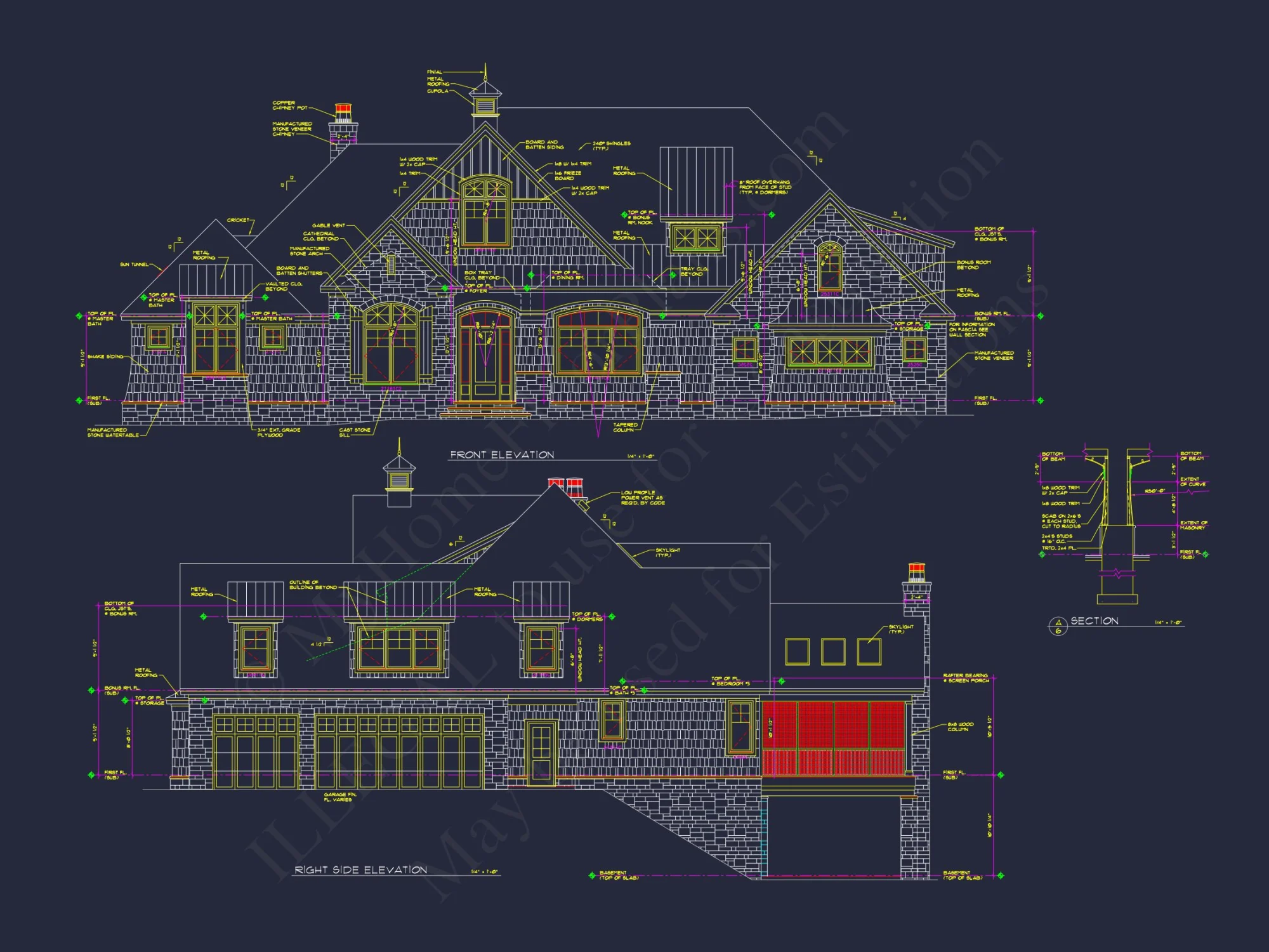 Stunning Craftsman house Plan with 5 Bedrooms and Full Blueprint