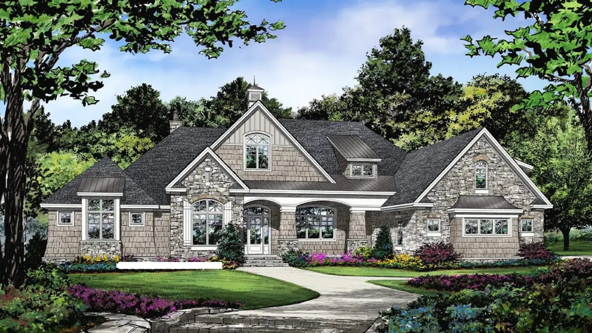 Stunning Craftsman house Plan with 5 Bedrooms and Full Blueprint