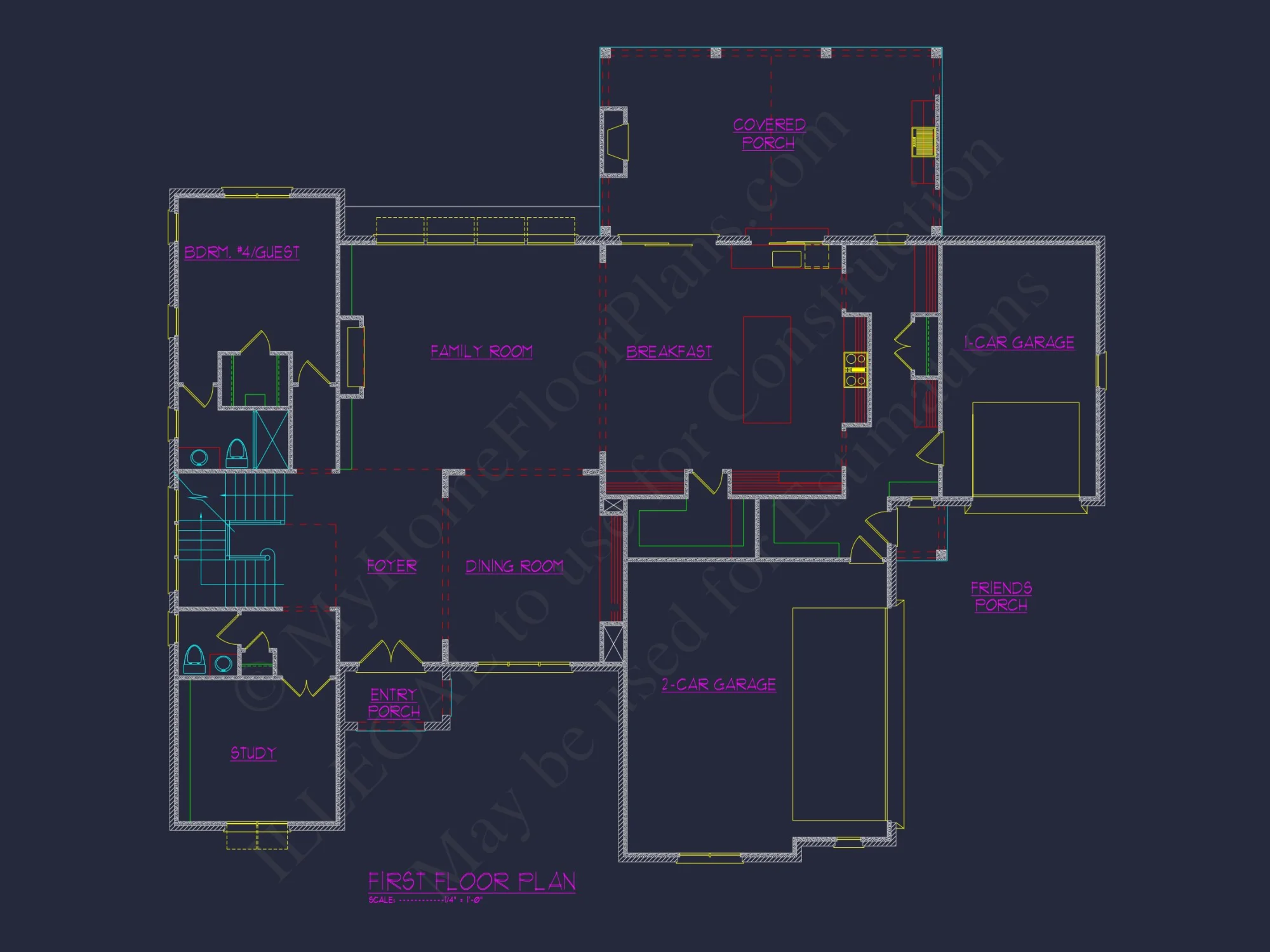 Luxury house Plan with 6 Bedrooms, 7 Baths, and 3 Stories