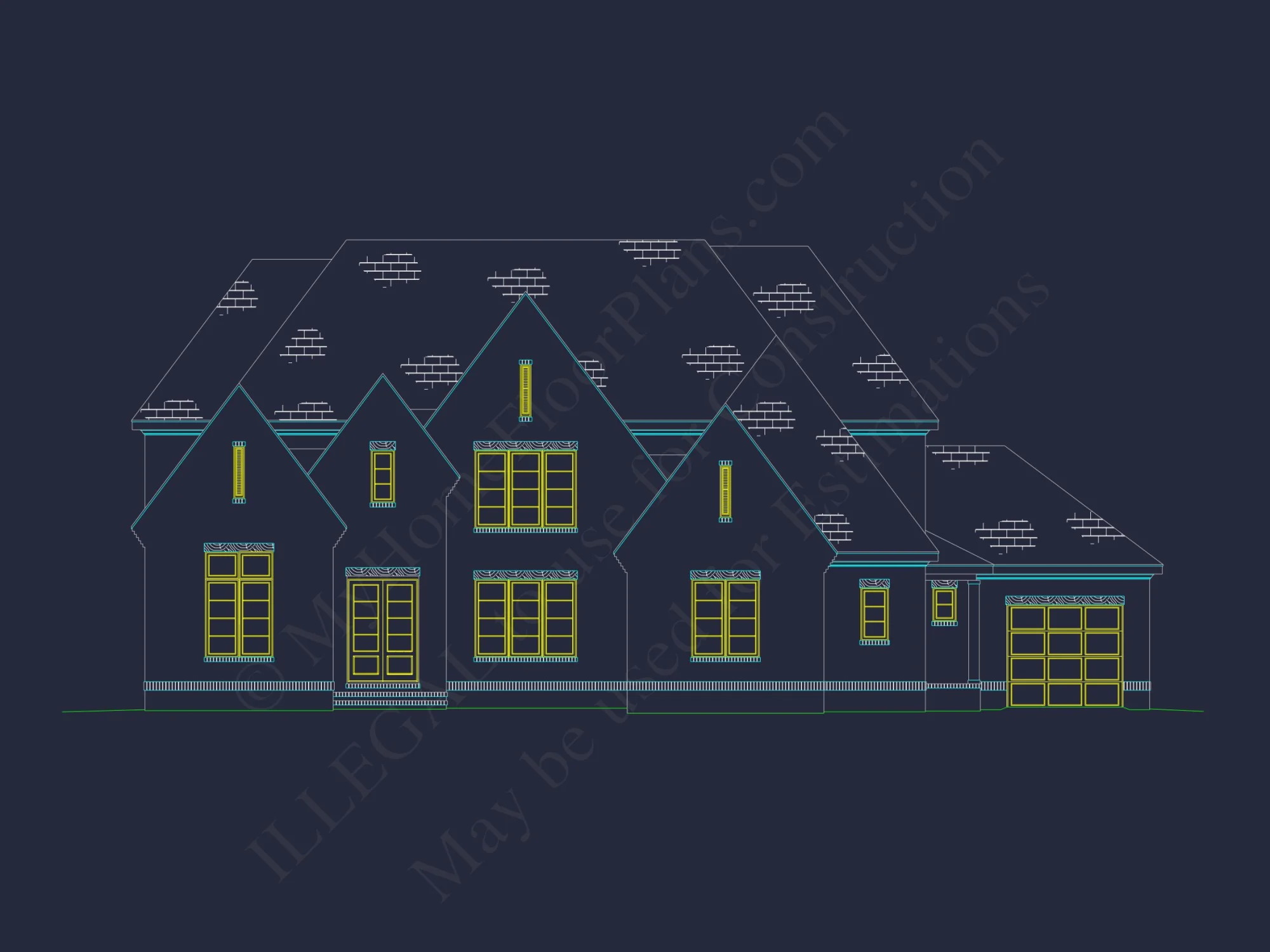 Luxury house Plan with 6 Bedrooms, 7 Baths, and 3 Stories