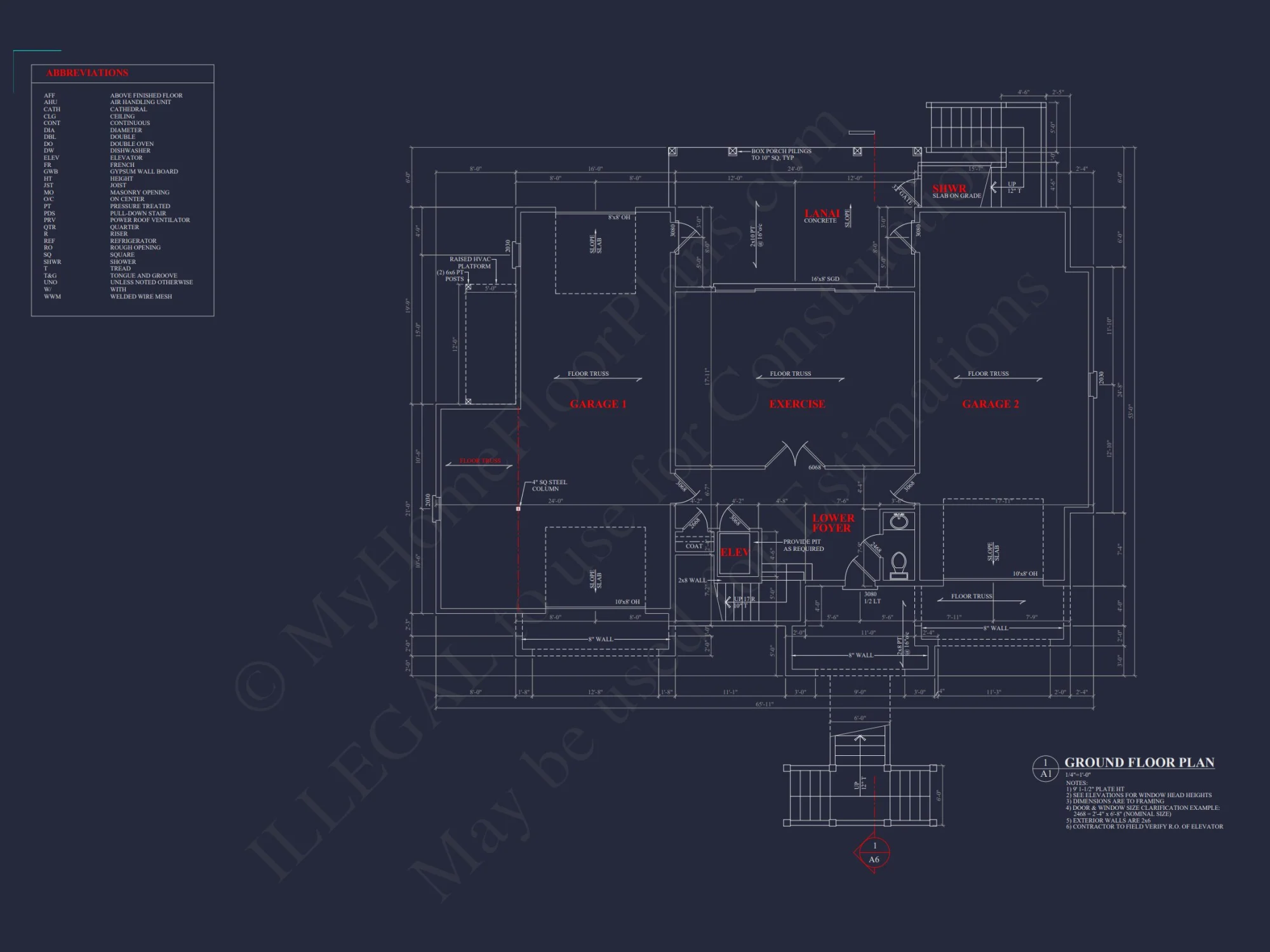 Spacious house Floor Plan: 2-Story Architectural Design with CAD Blueprint
