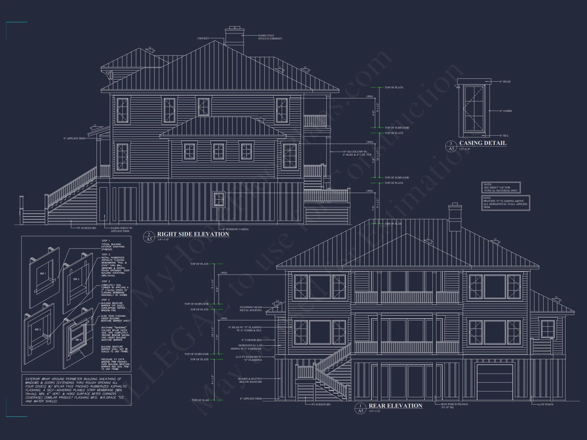 Spacious house Floor Plan: 2-Story Architectural Design with CAD Blueprint