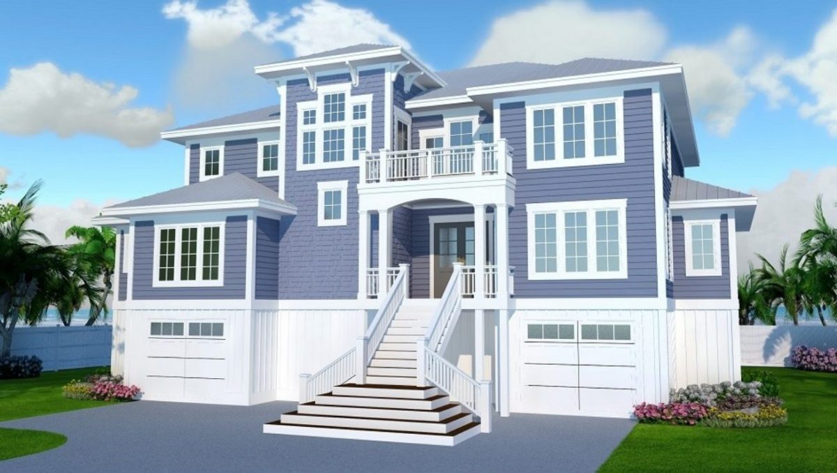 Spacious house Floor Plan: 2-Story Architectural Design with CAD Blueprint