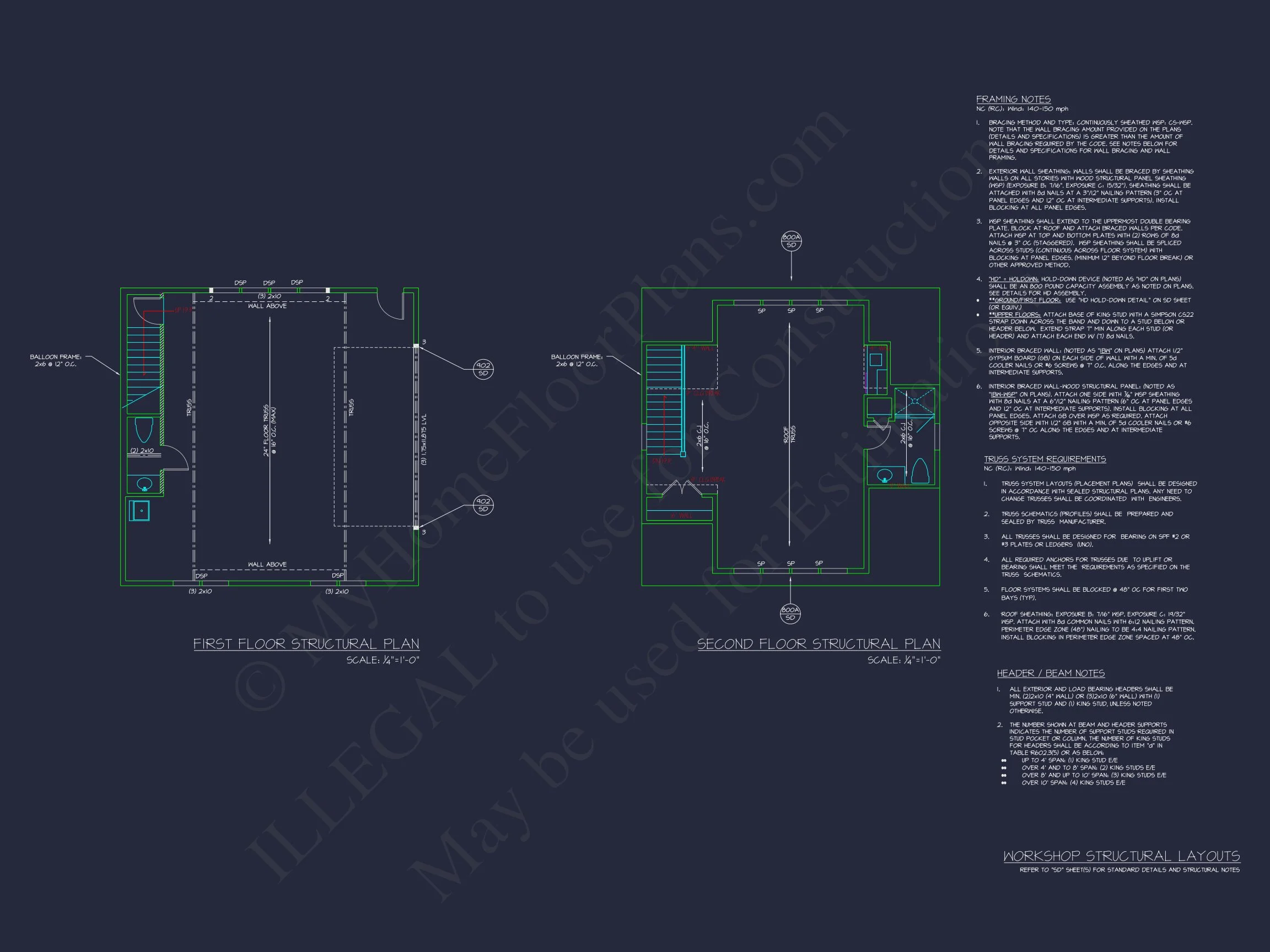 Traditional house Plan with 2 Floors and CAD Designs Blueprint