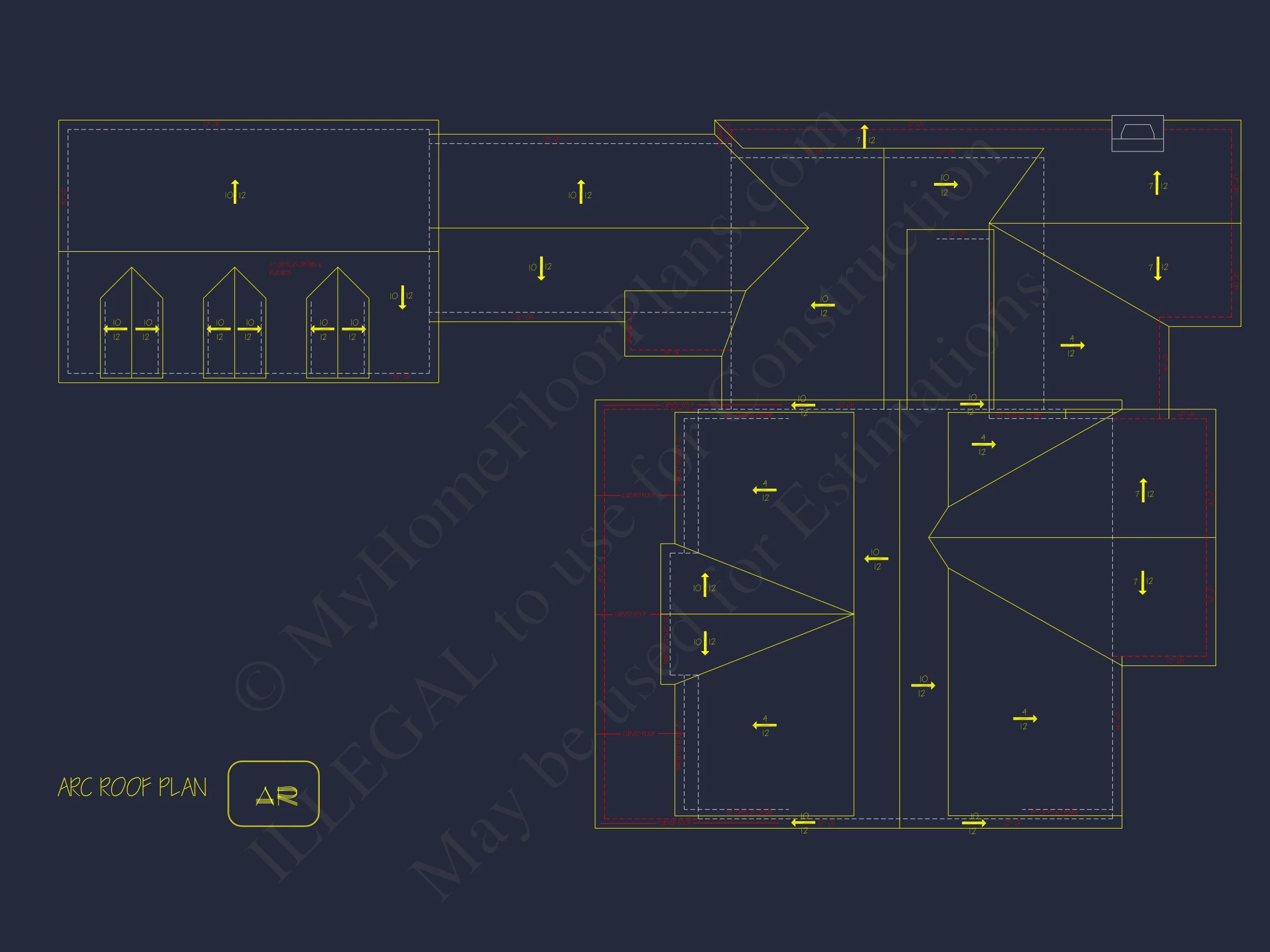 Traditional house Plan with 2 Floors and CAD Designs Blueprint