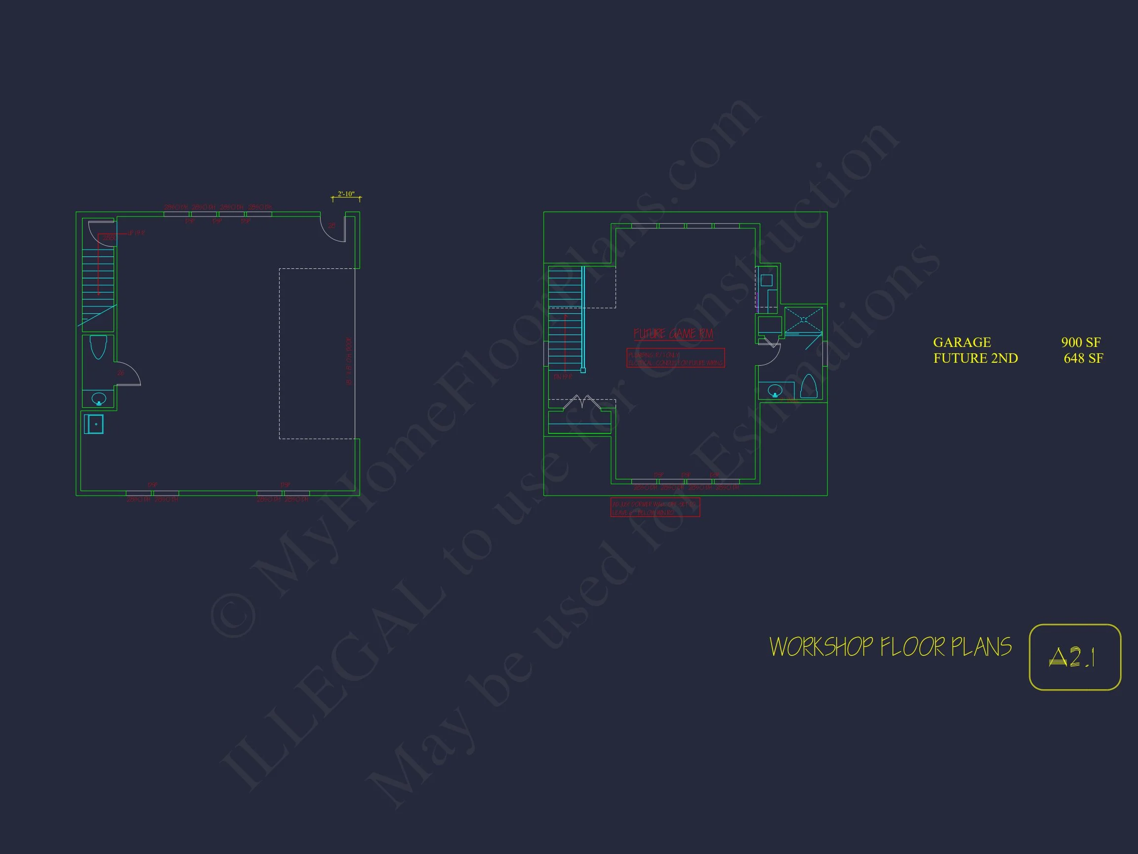 Traditional house Plan with 2 Floors and CAD Designs Blueprint