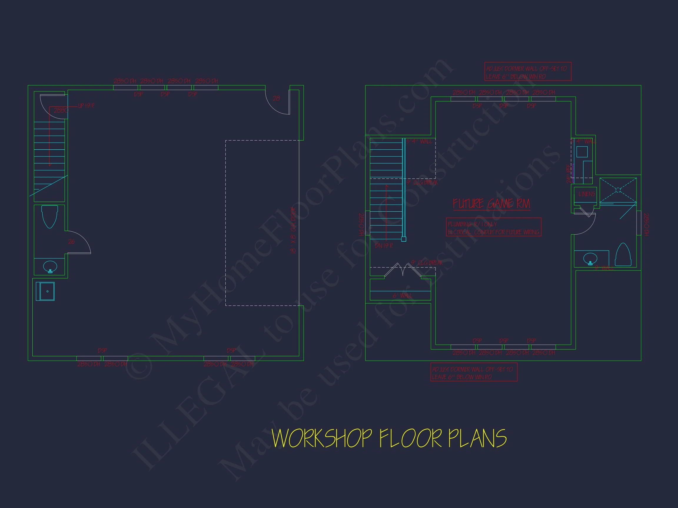 Traditional house Plan with 2 Floors and CAD Designs Blueprint