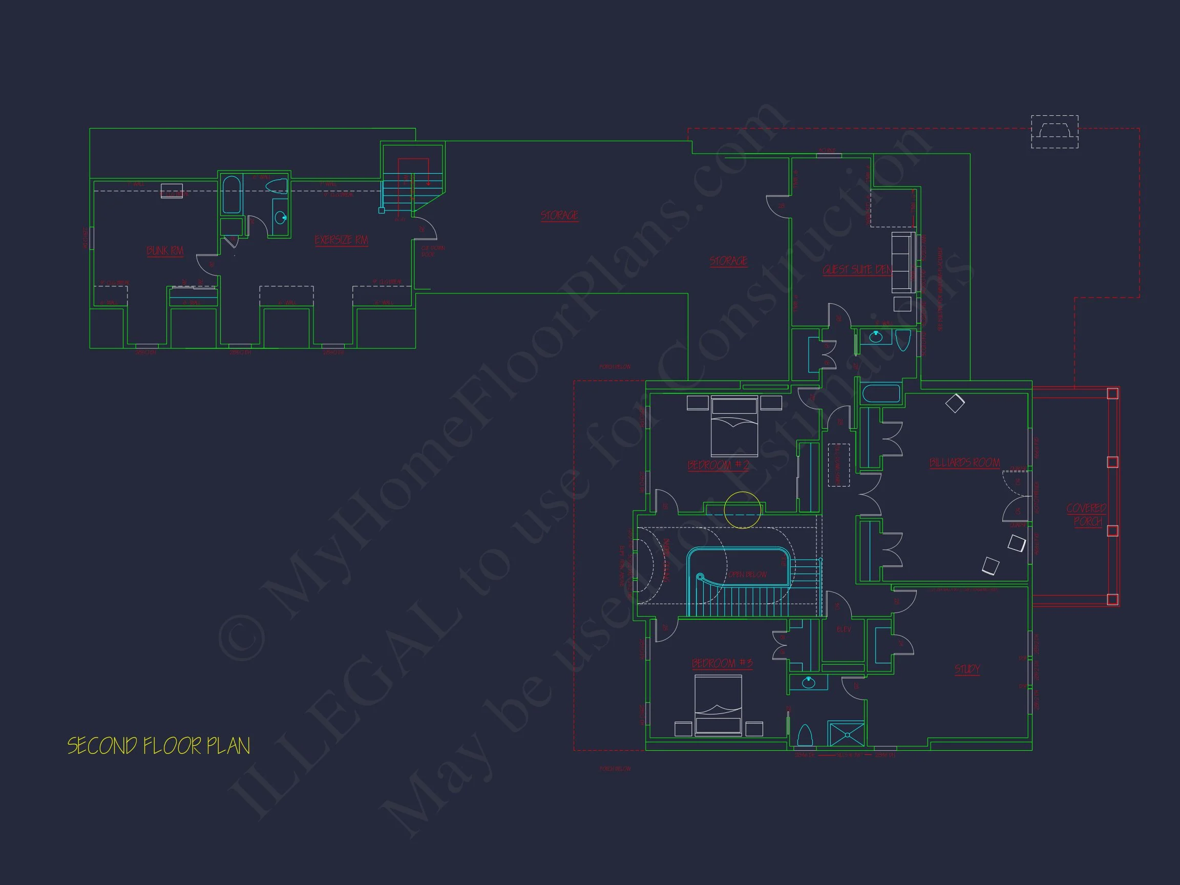Traditional house Plan with 2 Floors and CAD Designs Blueprint