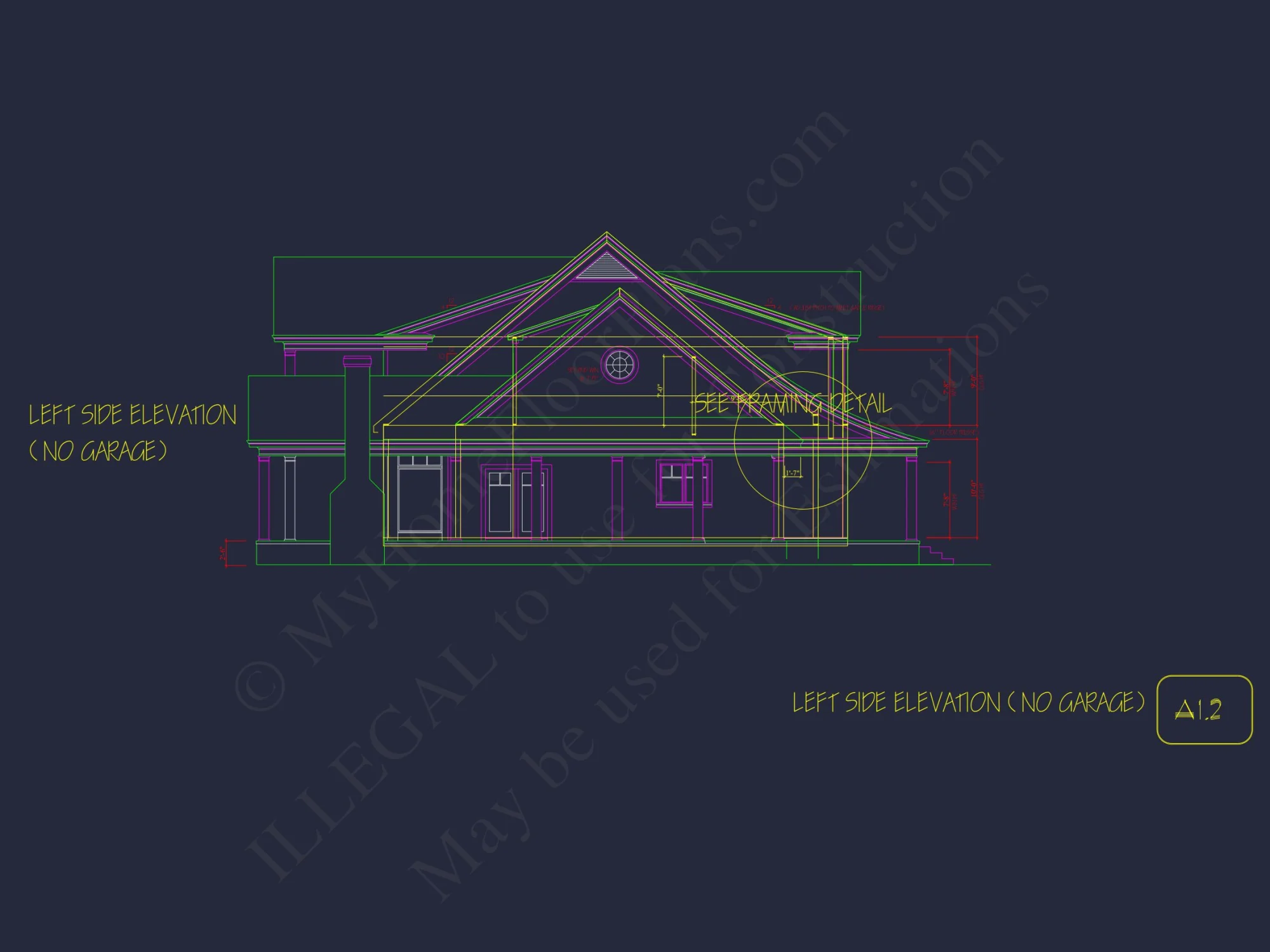 Traditional house Plan with 2 Floors and CAD Designs Blueprint