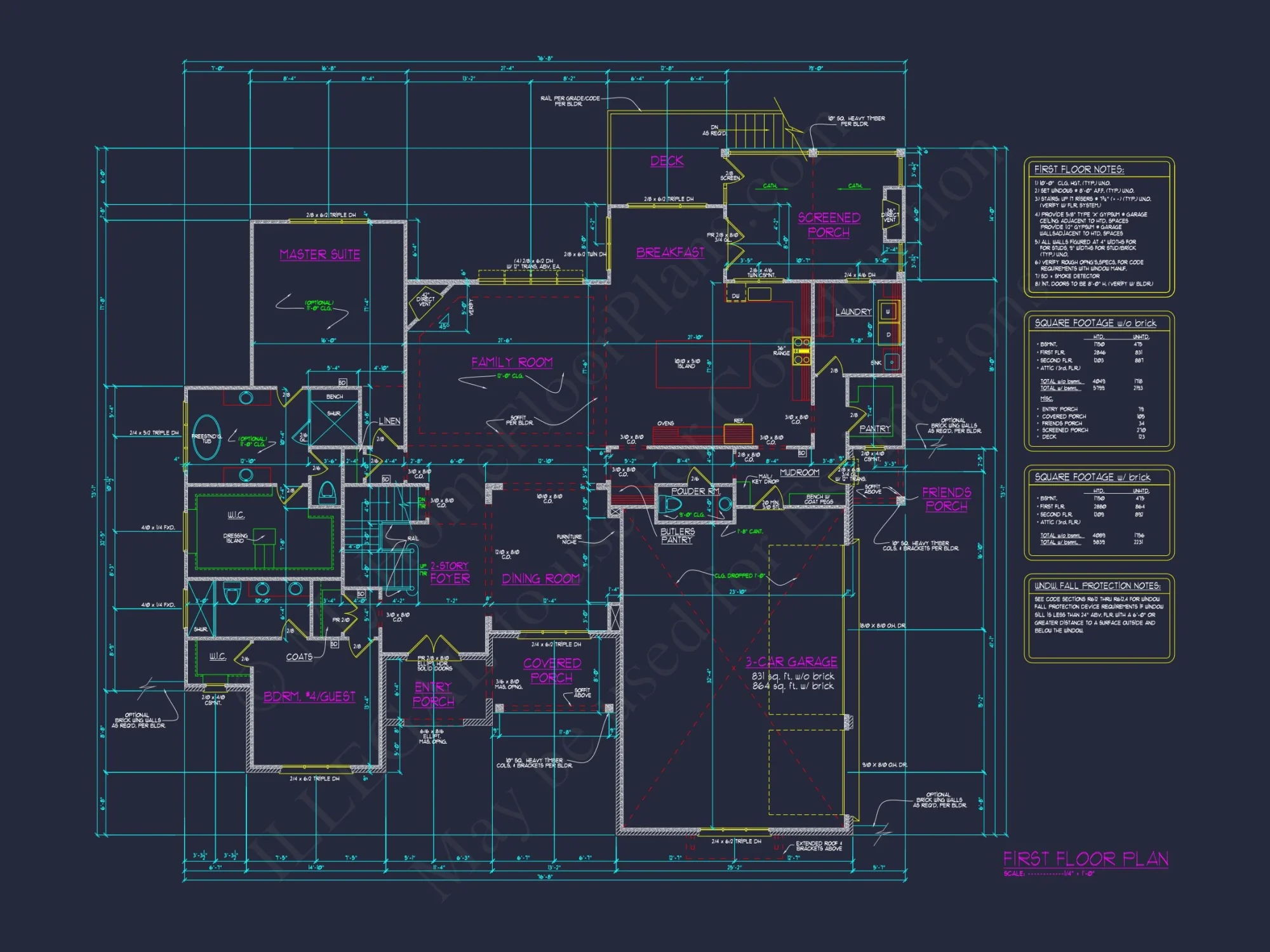 Luxury house Plan with CAD and PDF Designs – 2-Story Floor Blueprint