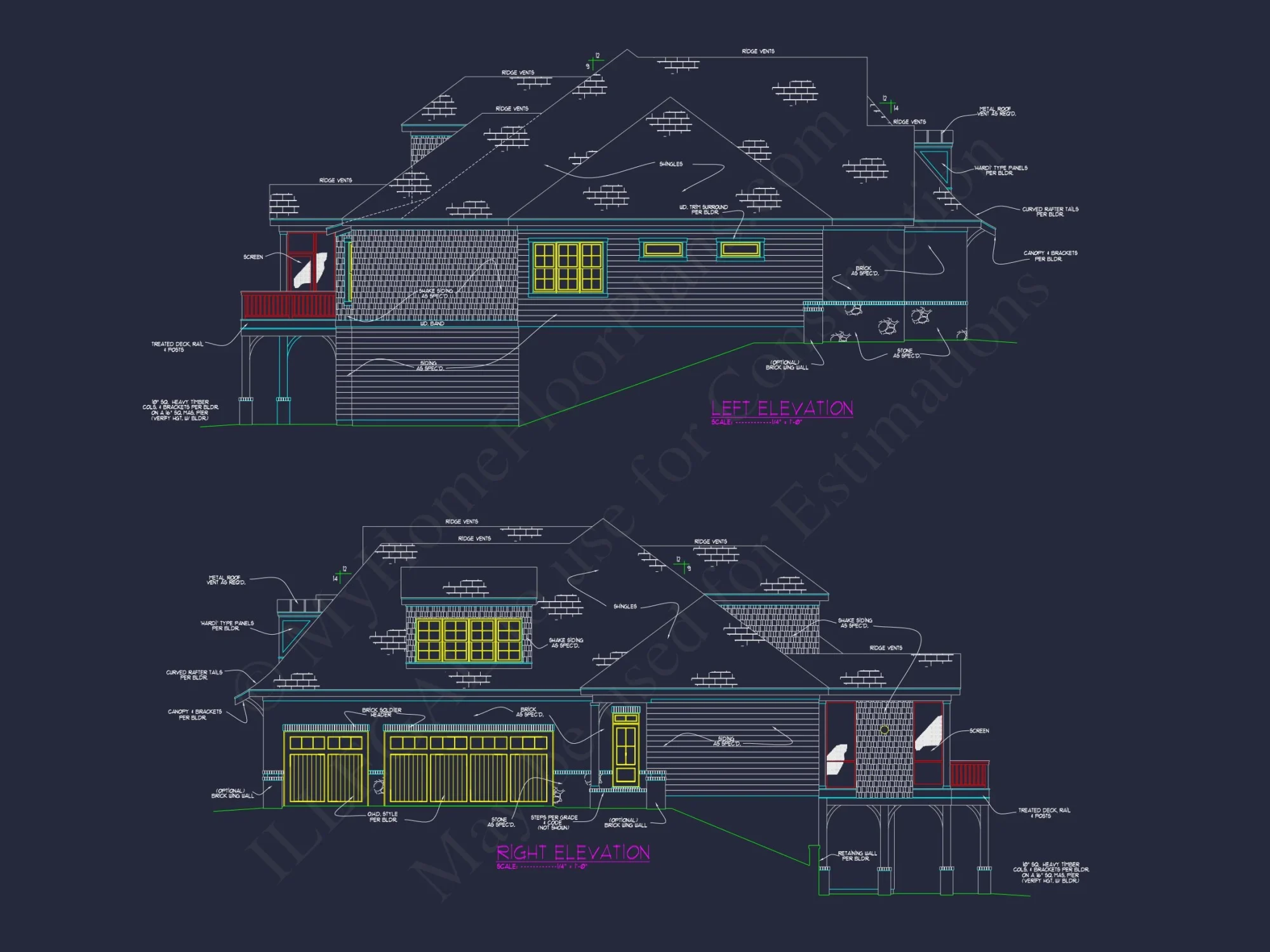Luxury house Plan with CAD and PDF Designs – 2-Story Floor Blueprint