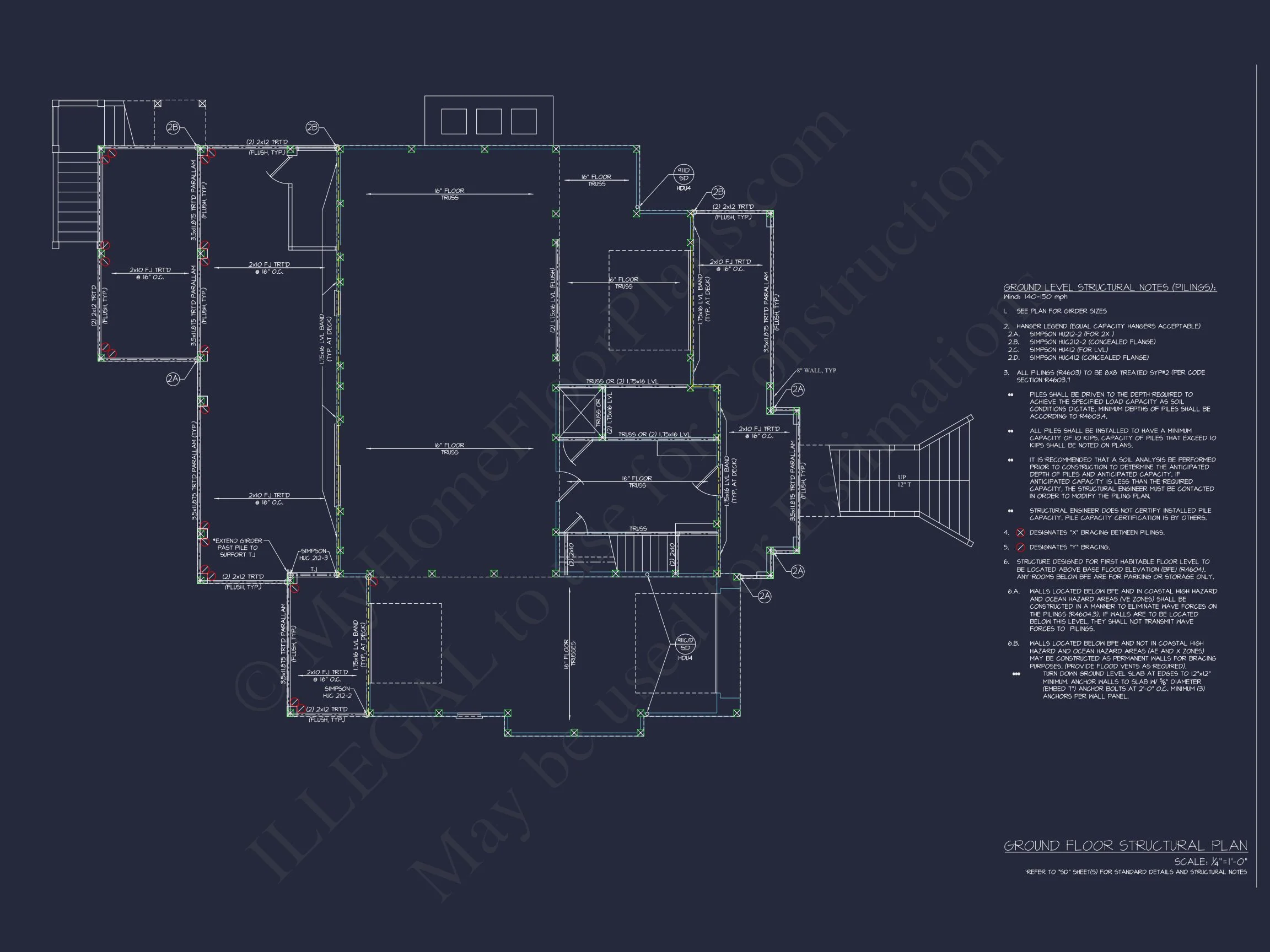18-1935 HOUSE PLAN - Spacious Beach House Plan with 3 Floors and Modern Designs 21 Spacious Beach house Plan with 3 Floors and Modern Designs