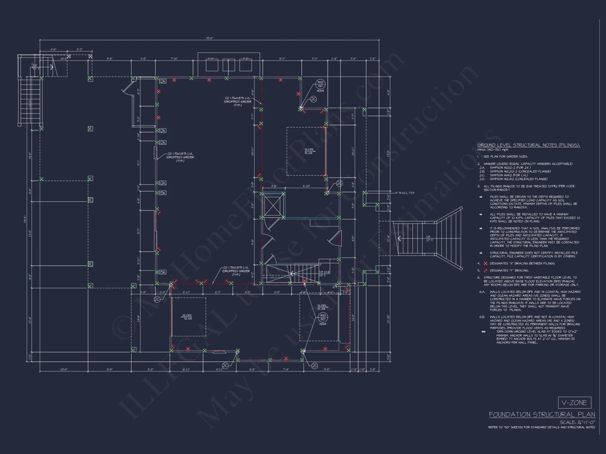 Spacious Beach house Plan with 3 Floors and Modern Designs