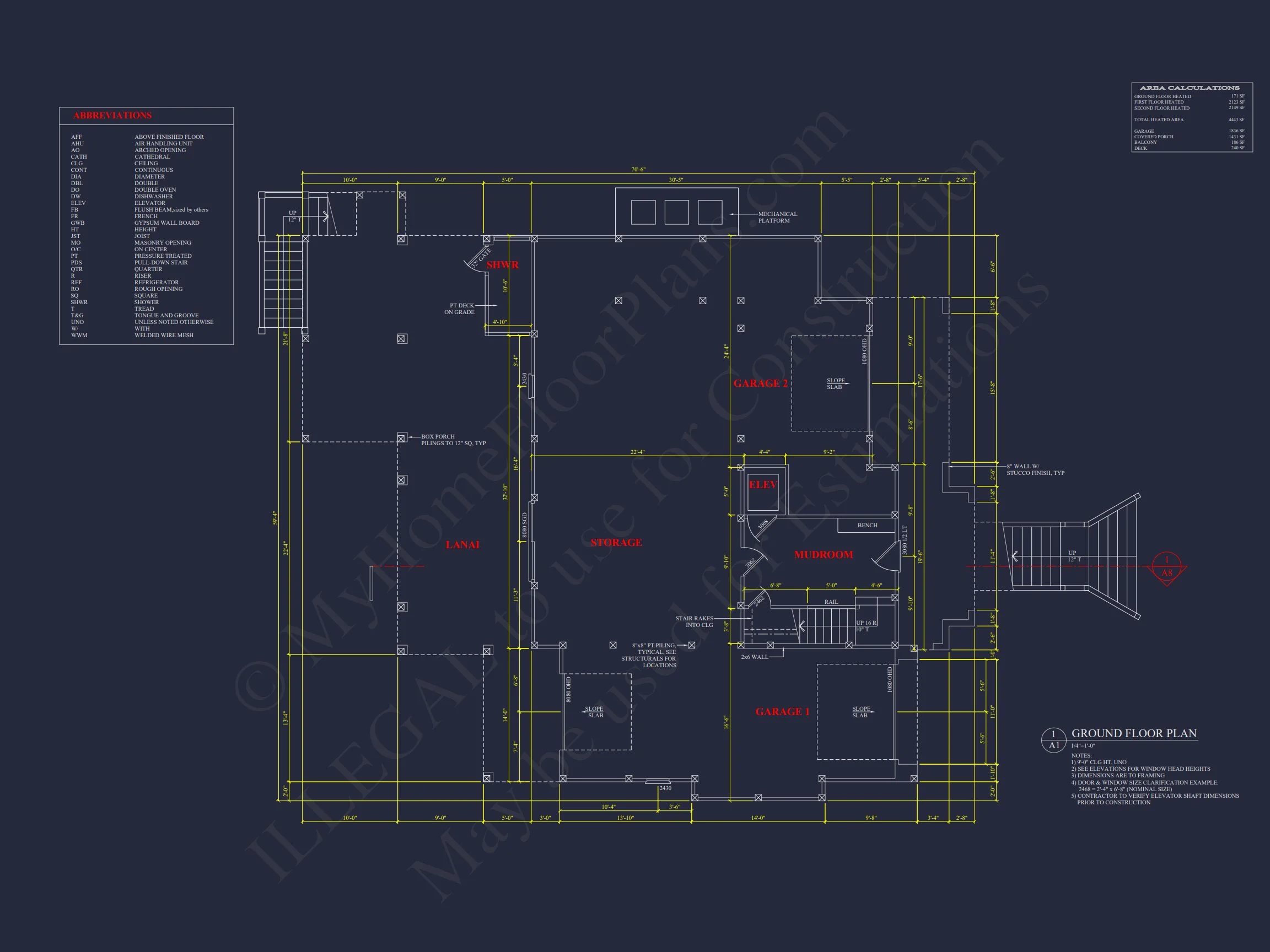 18-1935 HOUSE PLAN - Spacious Beach House Plan with 3 Floors and Modern Designs 13 Spacious Beach house Plan with 3 Floors and Modern Designs