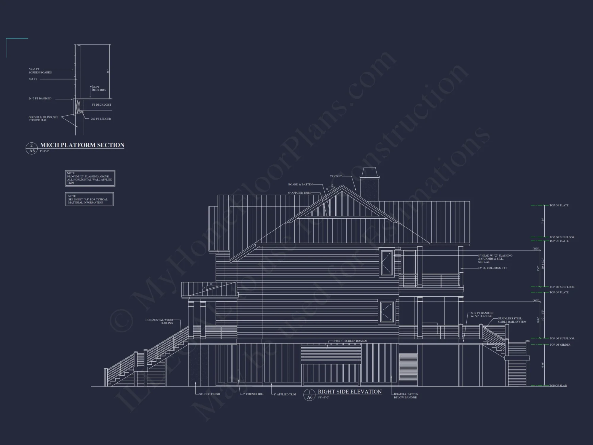 Spacious Beach house Plan with 3 Floors and Modern Designs