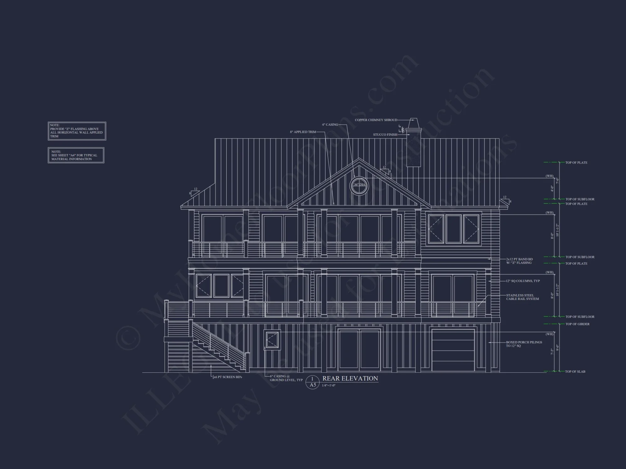 Spacious Beach house Plan with 3 Floors and Modern Designs