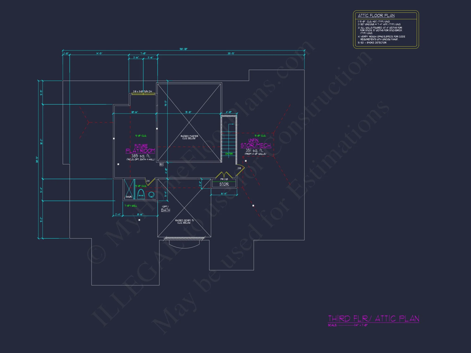 Elegant 3-Story house Floor Plan with Complete CAD Designs