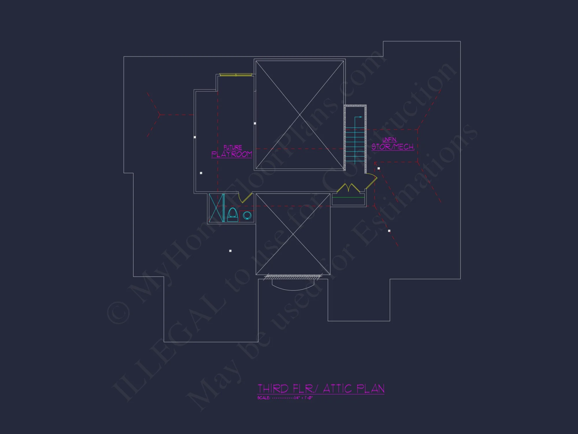 Elegant 3-Story house Floor Plan with Complete CAD Designs