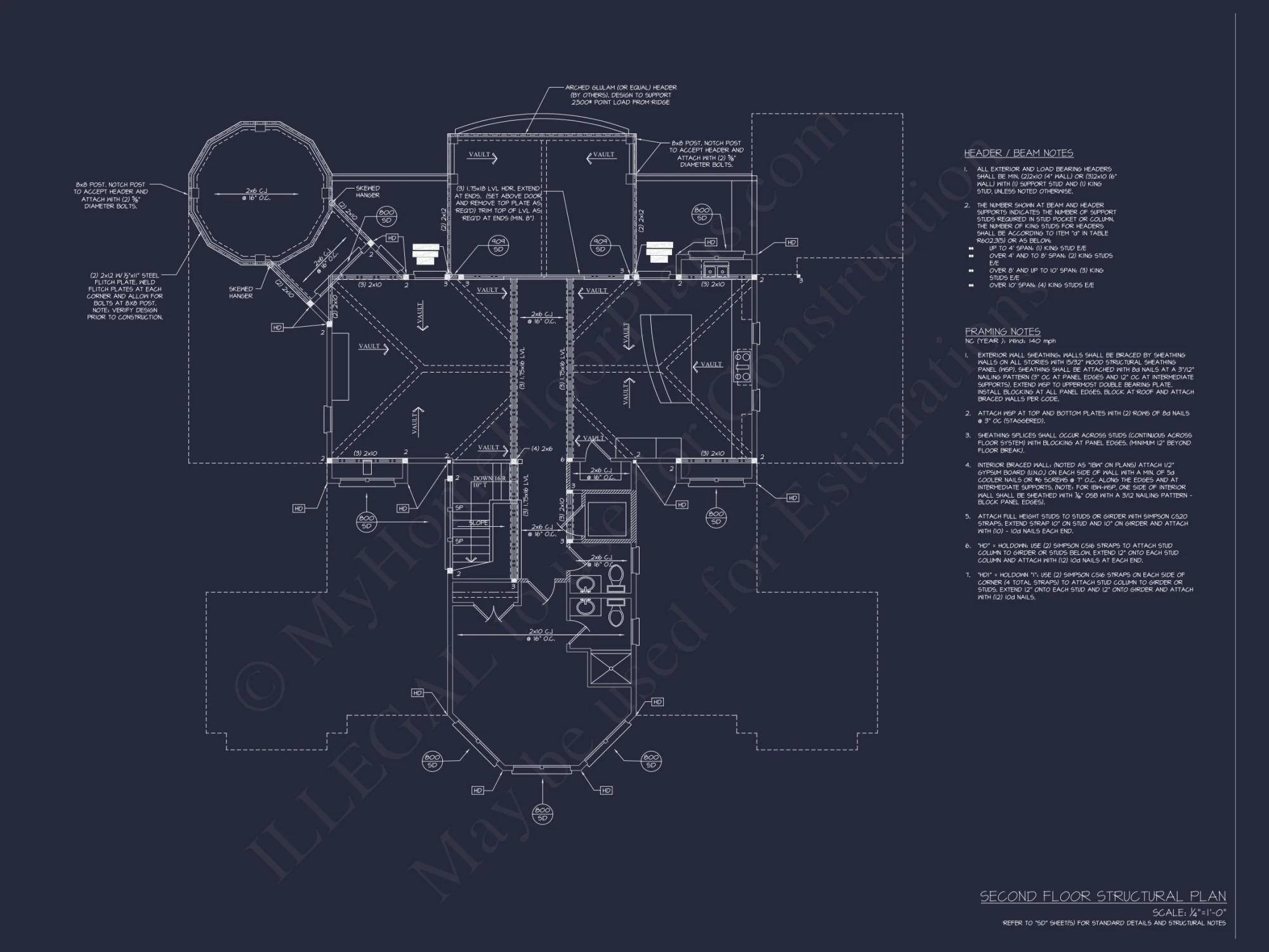 Spacious Coastal house Plan with Detailed Floor Plans & CAD Designs