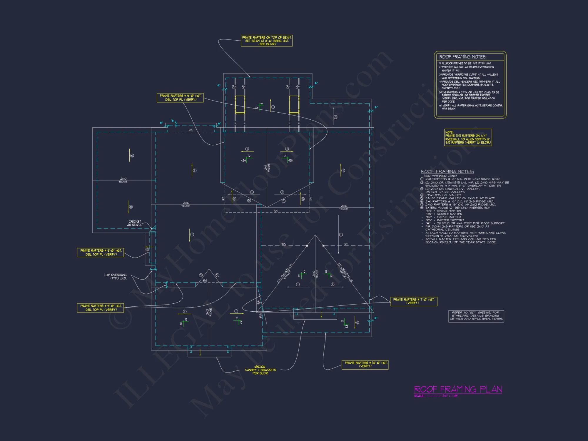 Craftsman house Plan with 3 Floors, 5 Beds, and CAD Designs