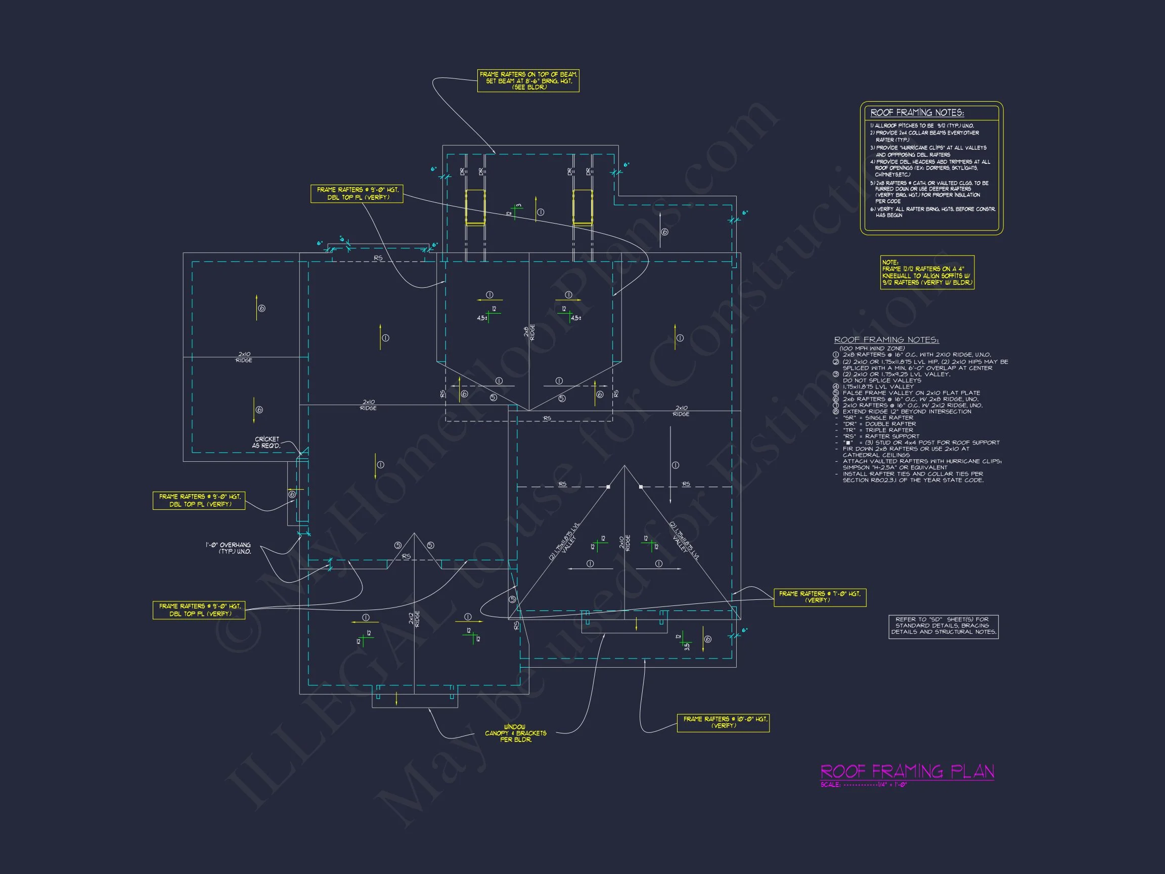 Craftsman house Plan with 3 Floors, 5 Beds, and CAD Designs