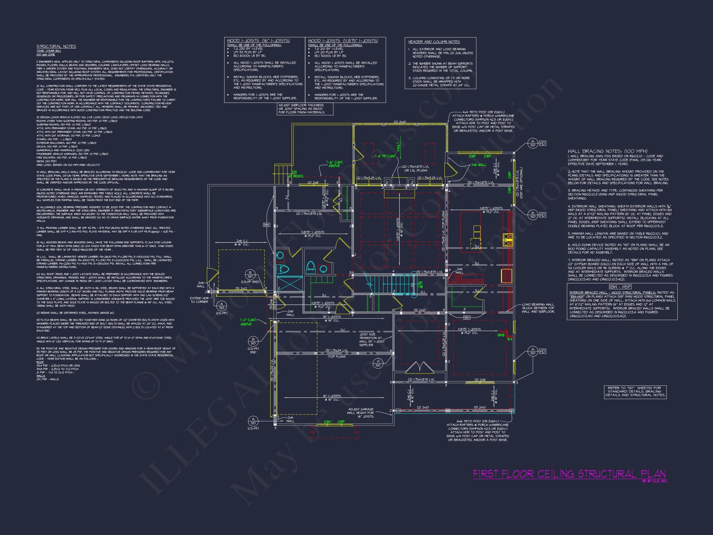 Craftsman house Plan with 3 Floors, 5 Beds, and CAD Designs
