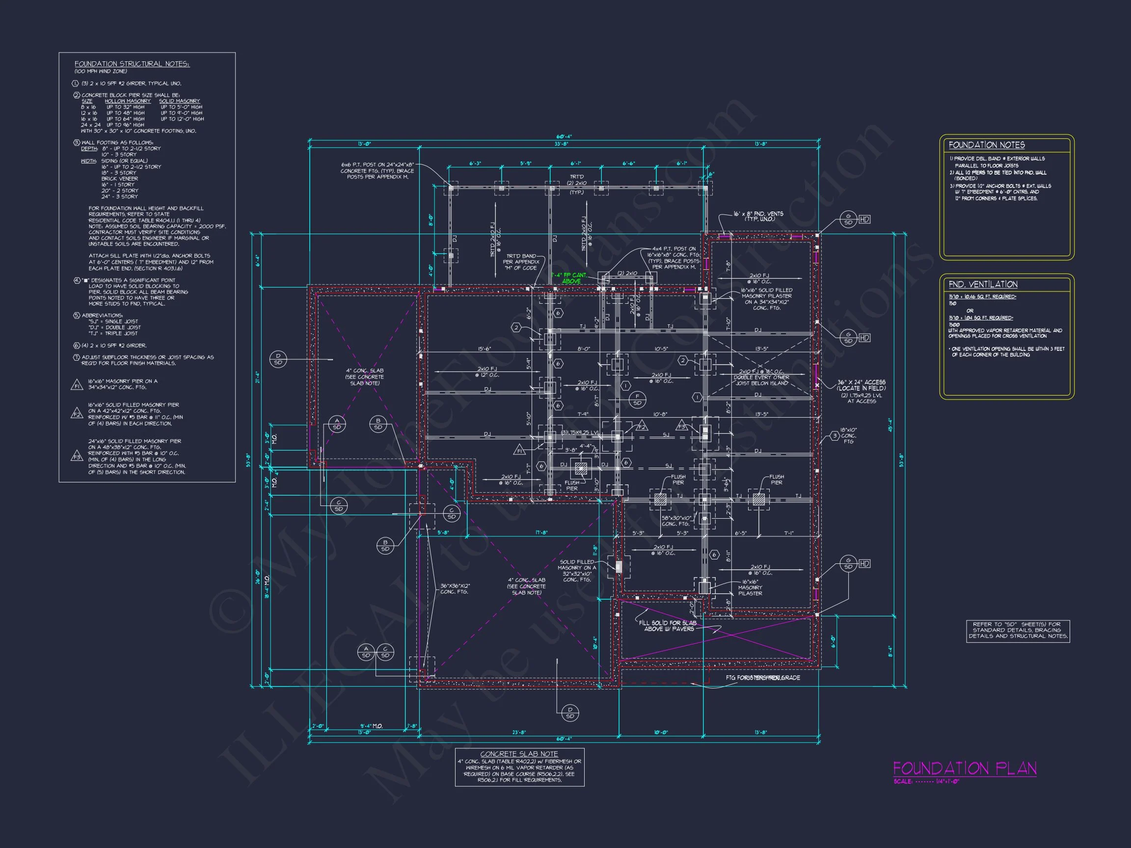 Craftsman house Plan with 3 Floors, 5 Beds, and CAD Designs