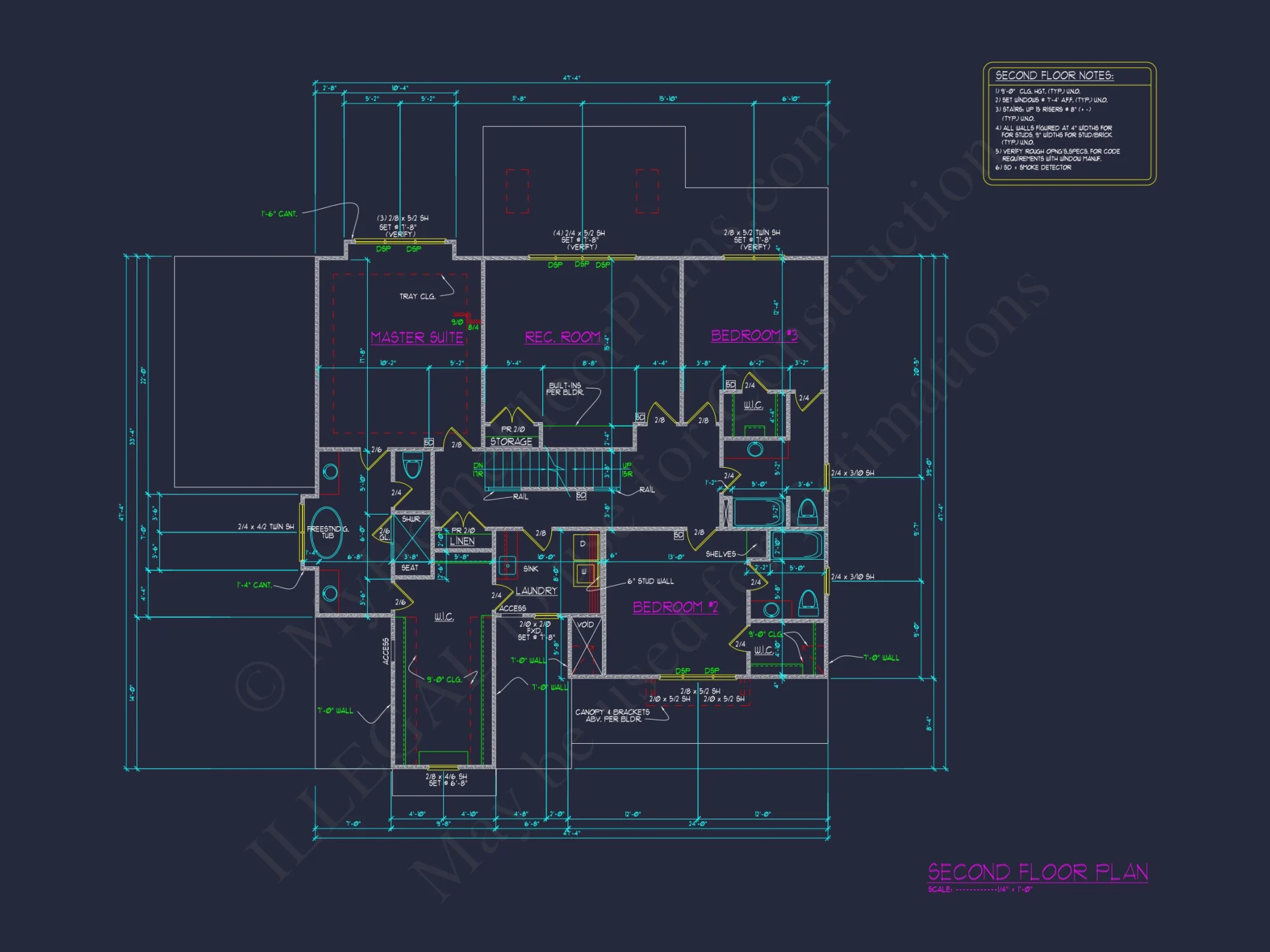 Craftsman house Plan with 3 Floors, 5 Beds, and CAD Designs